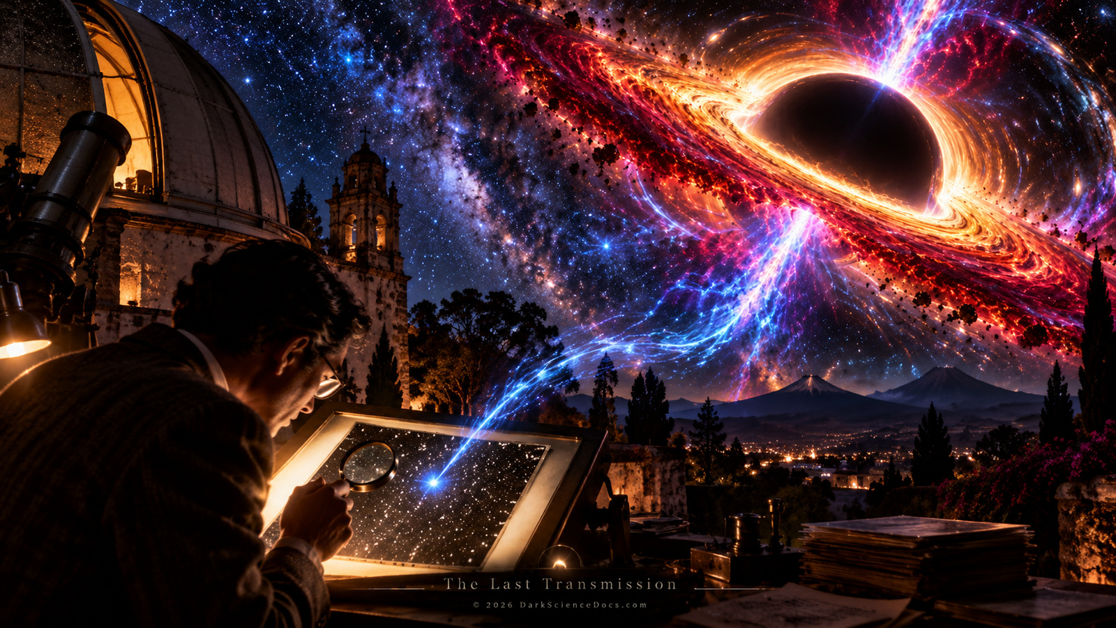 Concept artwork. A historical survey scene recalls an object that first looked much less extraordinary.