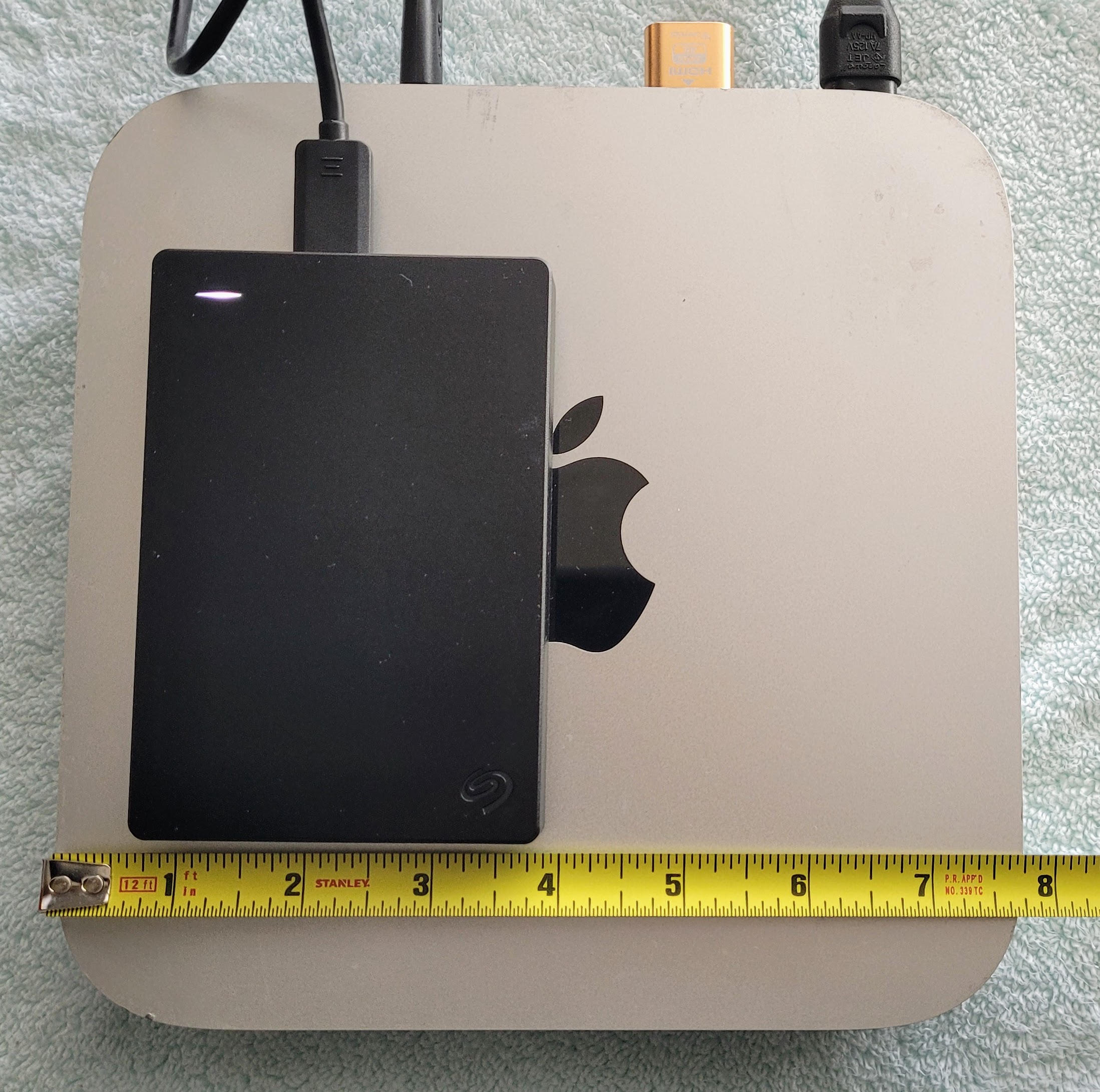 Measuring the size of the Mac Mini 2014