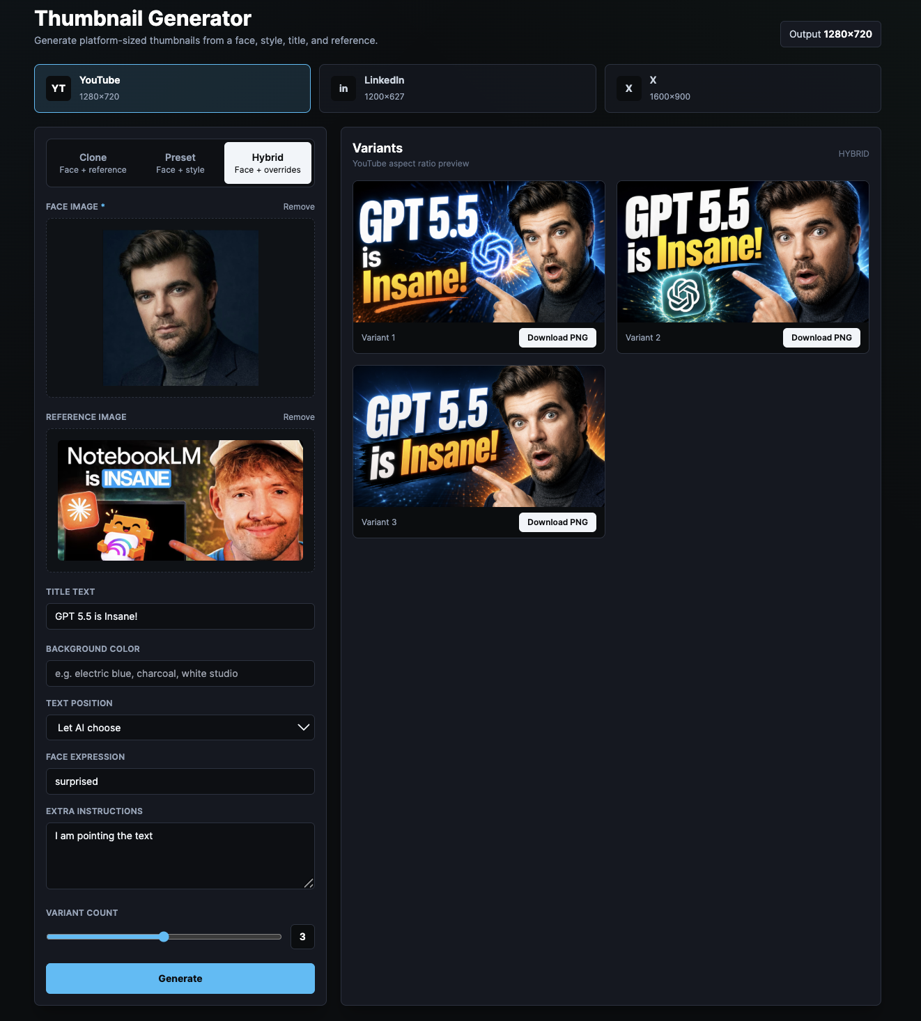 I Built Thumbnail Generator with ChatGPT Image 2.0 & GPT 5.5