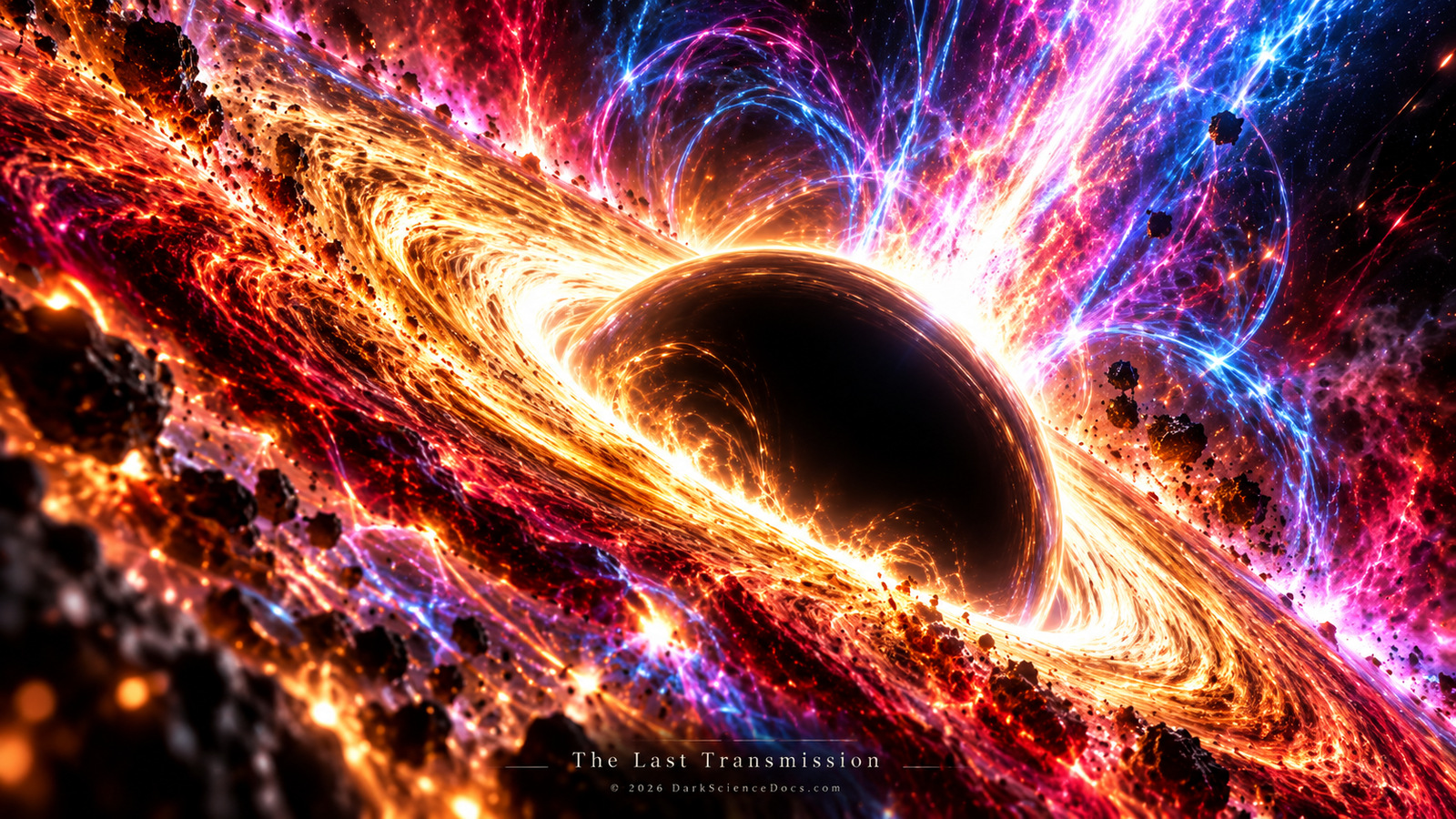 Concept artwork. An imagined accretion flow illustrates where a quasar’s radiation can originate.