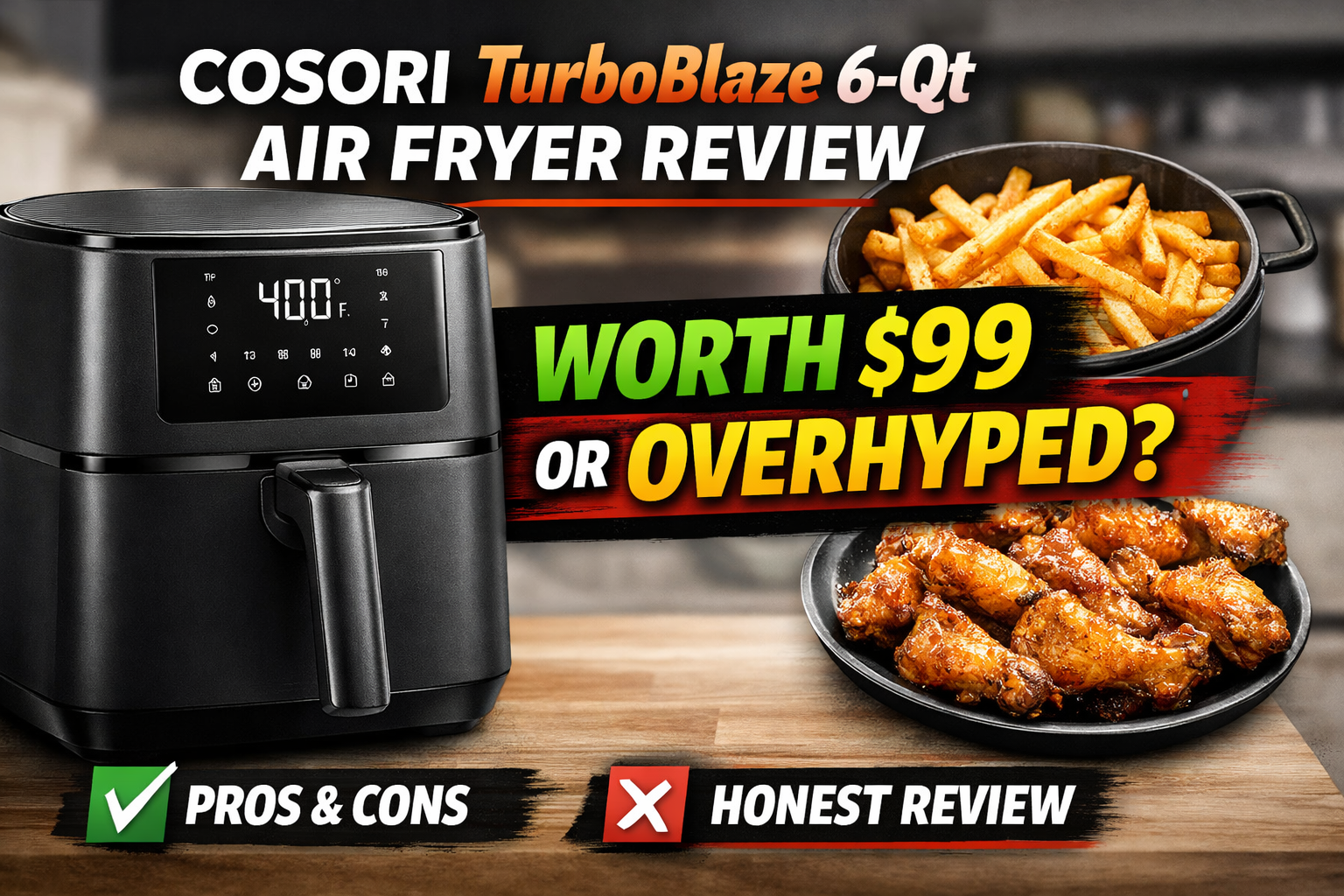 COSORI TurboBlaze 6-Qt Air Fryer Review (2026): Is It Worth $99 or Overhyped?
