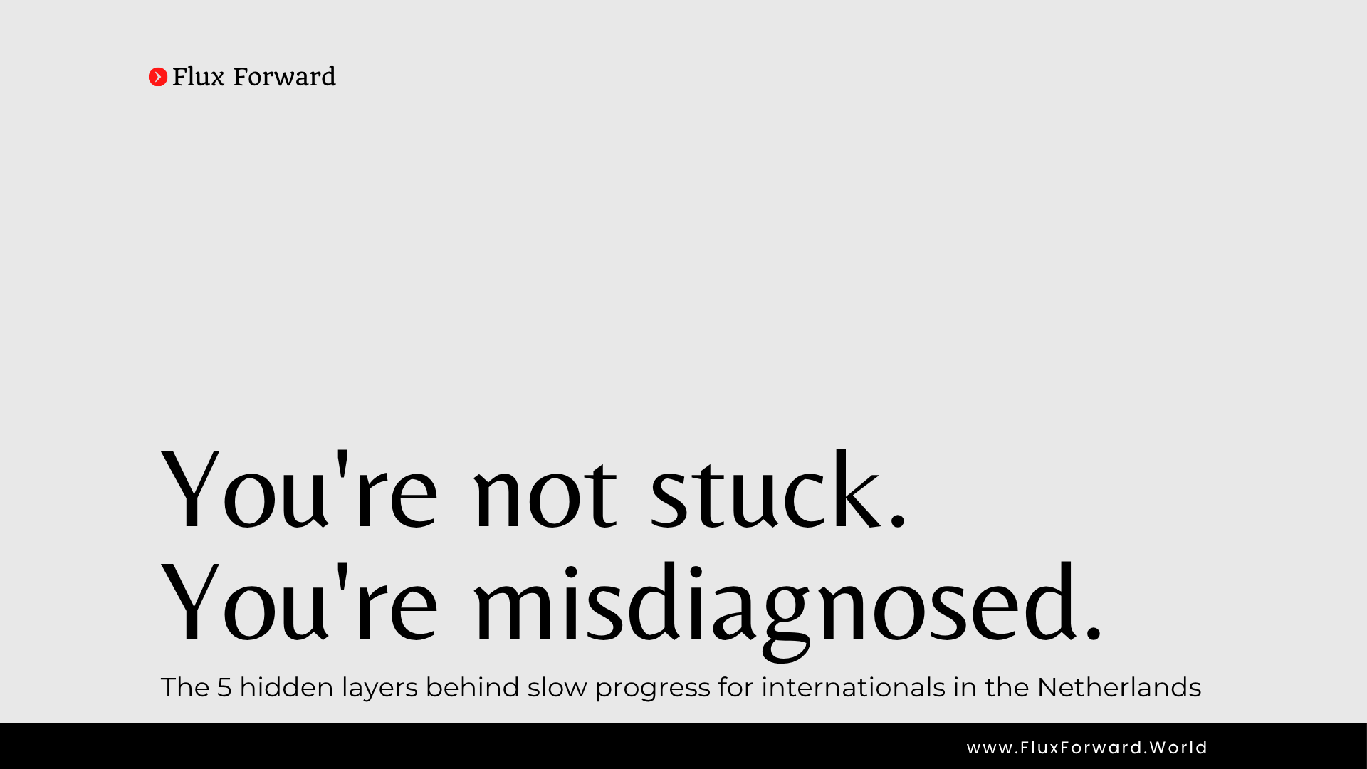 You’re not stuck. You’re misdiagnosed. cover image