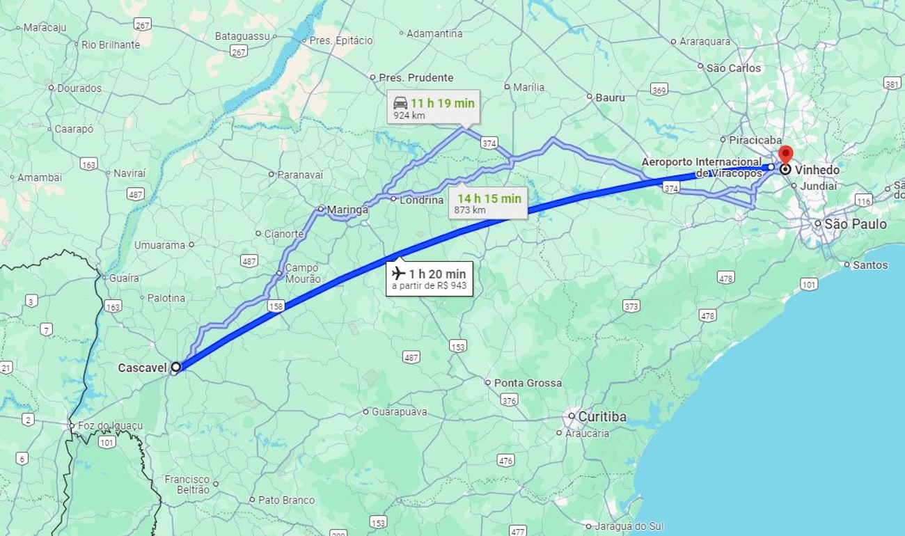 10 passageiros perderam voo que saiu de Cascavel e caiu em São Paulo