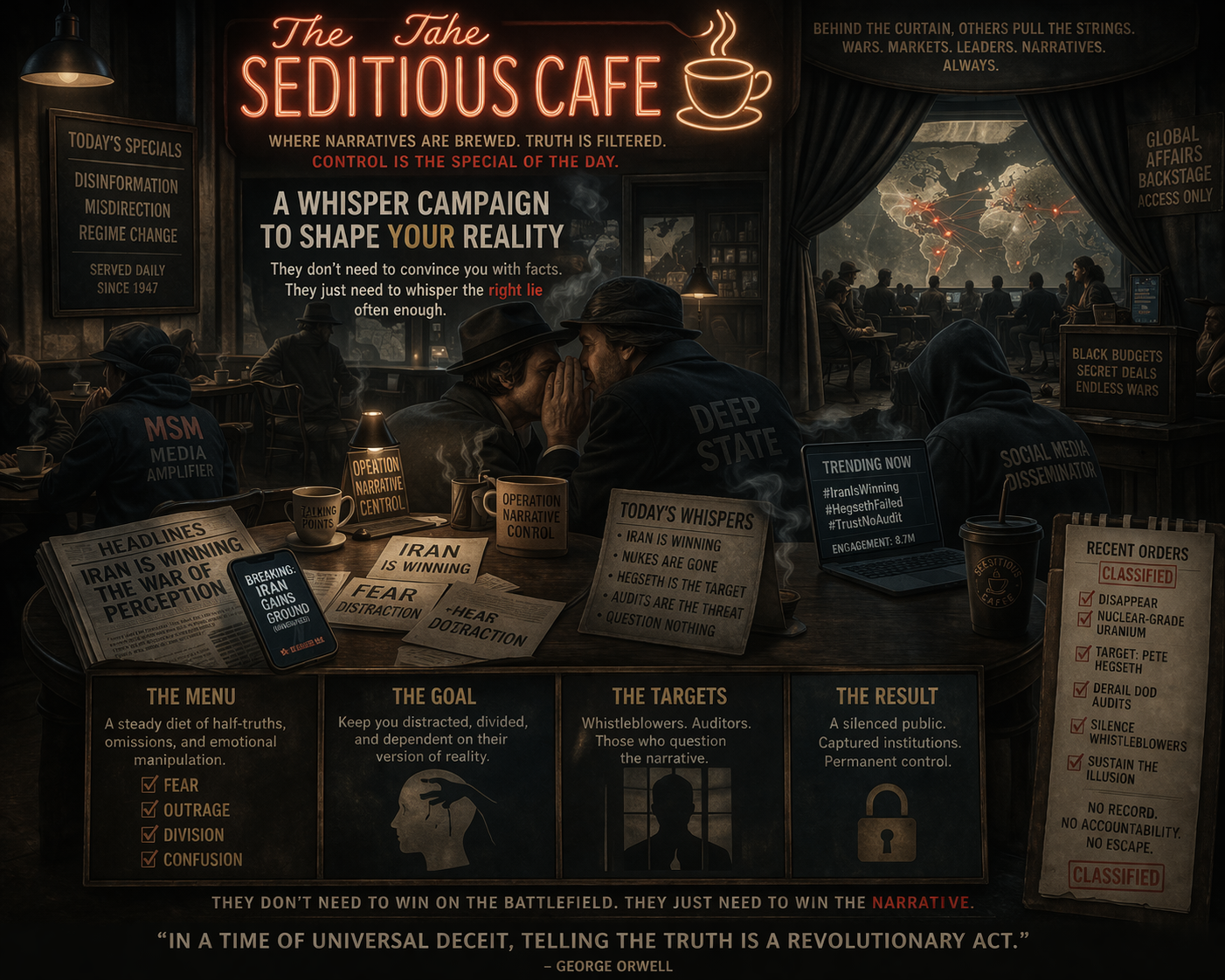 Welcome To The Seditious Cafe - Another NCTC Psy Op