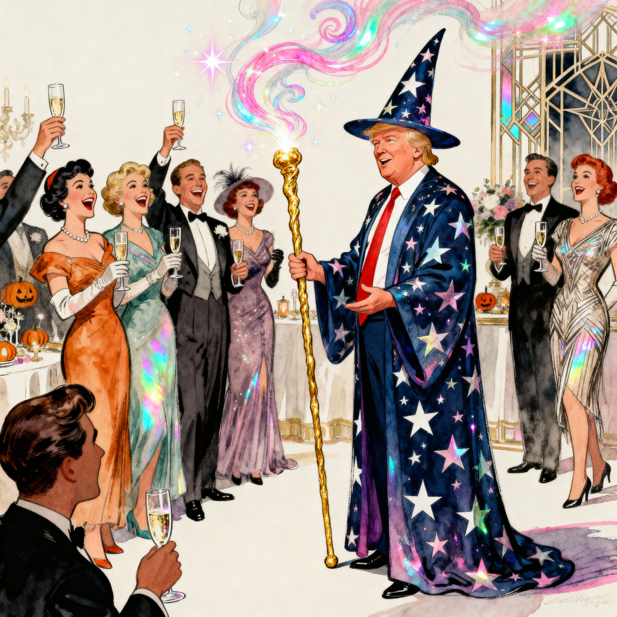 Magick Mica Trump parody art