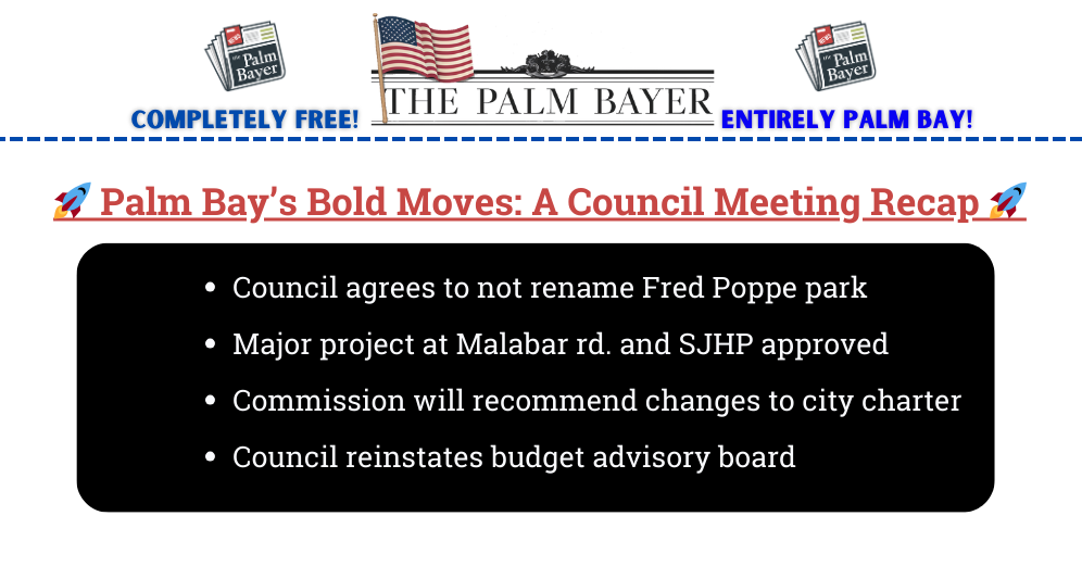 Image for article: Palm Bay’s Bold Moves: A Council Meeting Recap 🚀