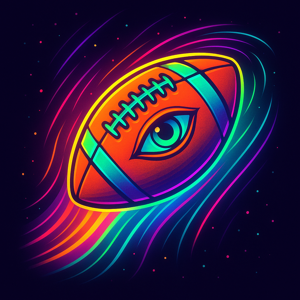 Hallucinating Touchdowns fantasy football team logo, from Part 1 of the series