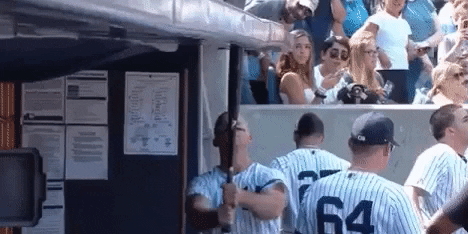 Banging Brett Gardner GIF by YES Network - Find & Share on GIPHY