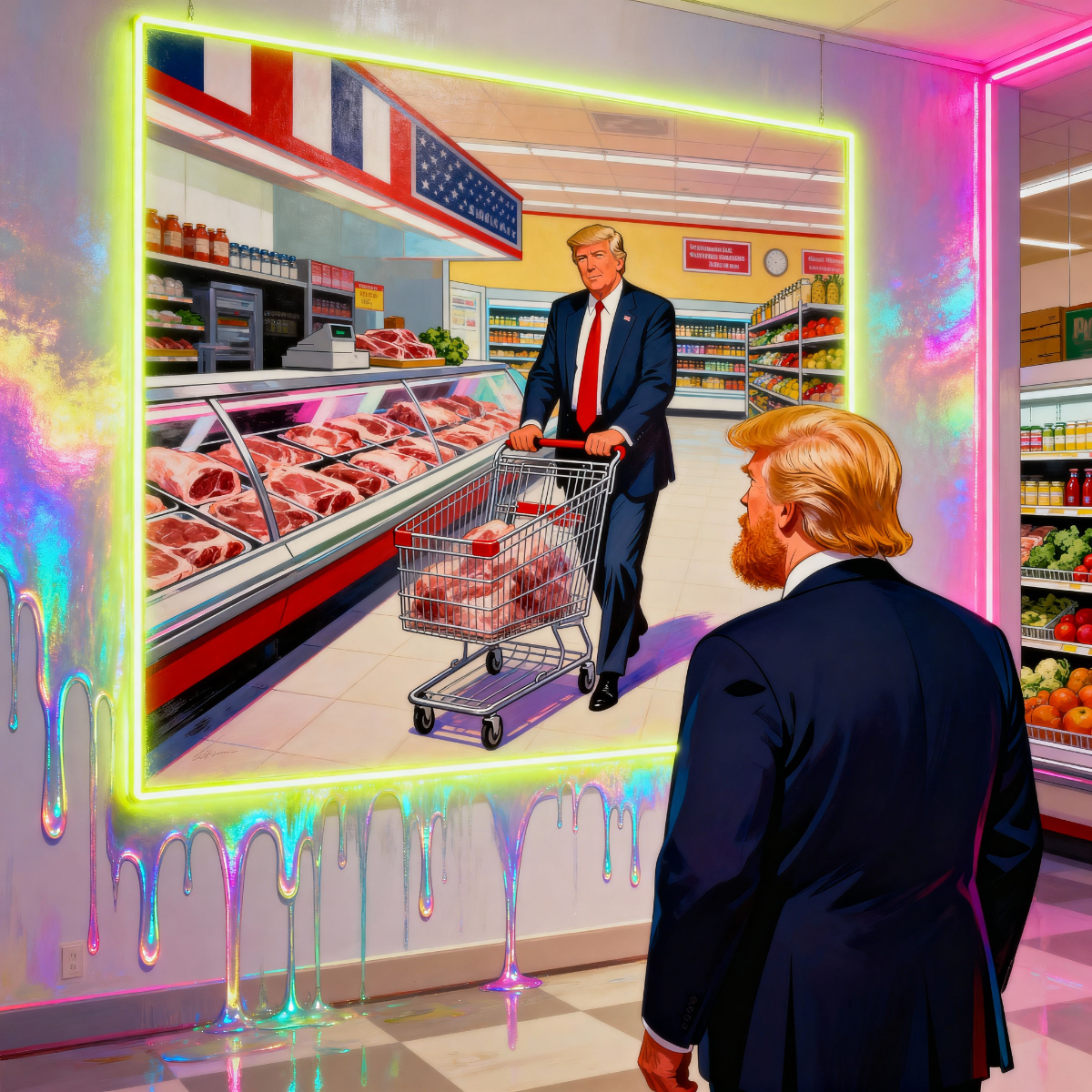 Magick Mica Trump parody art