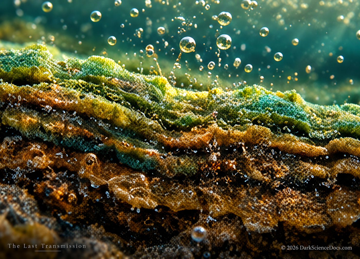 Microbial mats can interact with minerals and sediments to build layered structures over long periods of time.