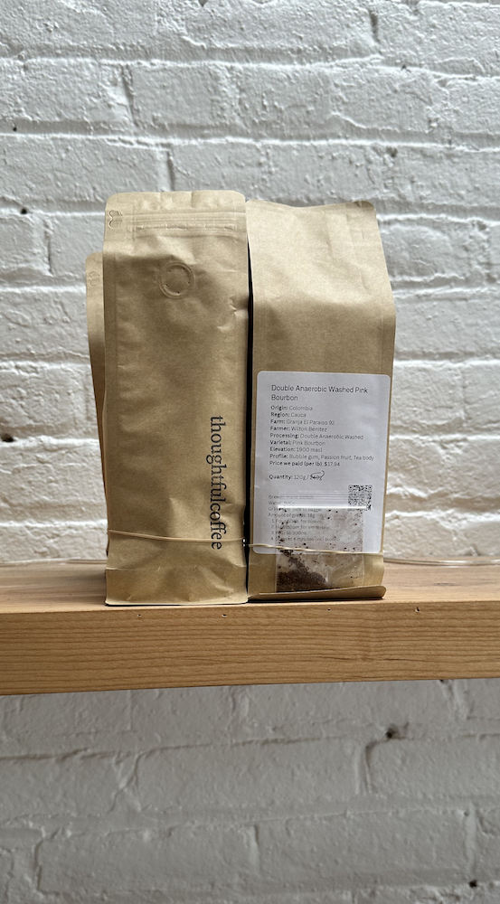 Labels on shelf at Three Legged Cat