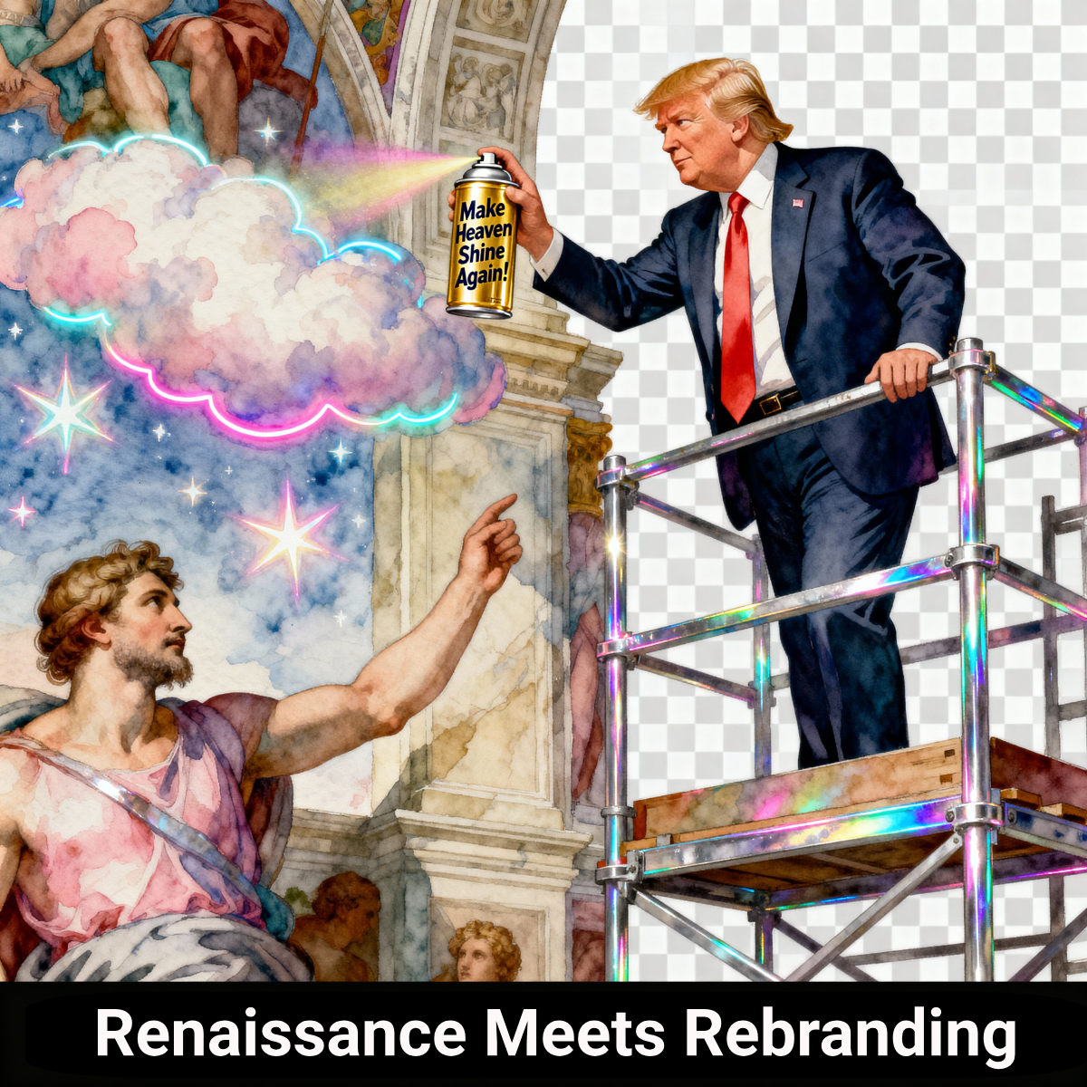 Magick Mica Trump parody art