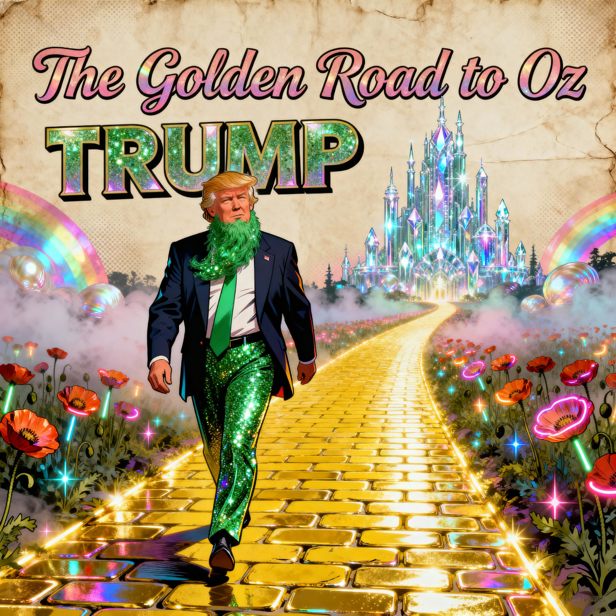 Magick Mica Trump parody art