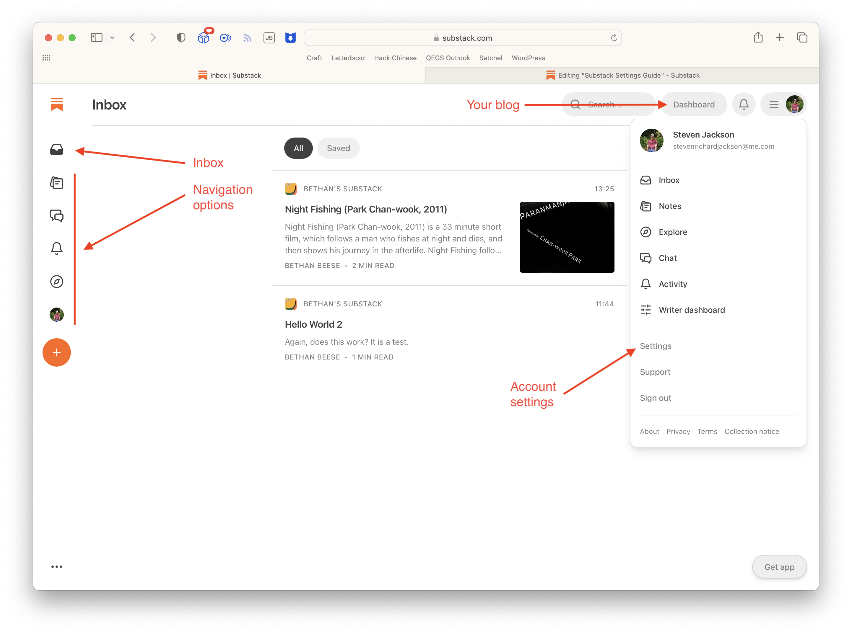 Substack Settings Guide - by Steven Jackson