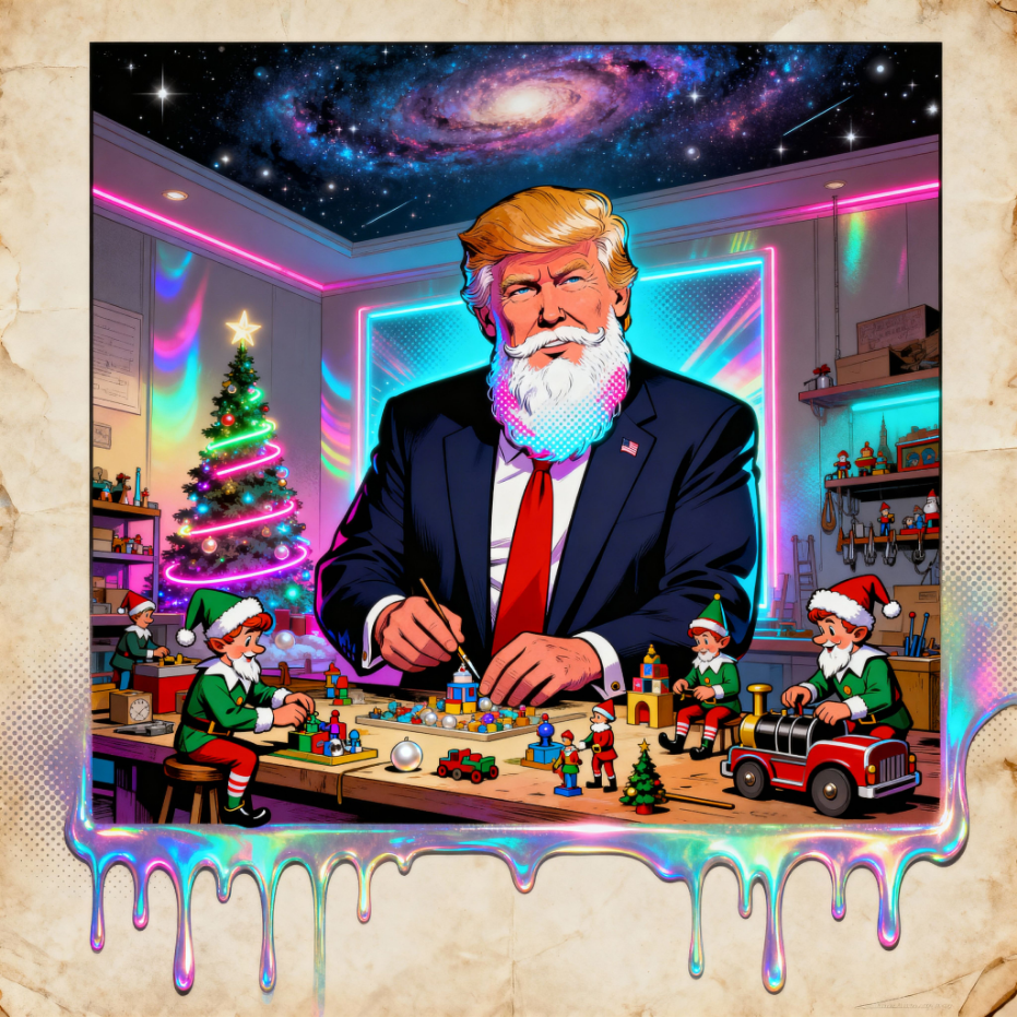 Magick Mica Trump parody art