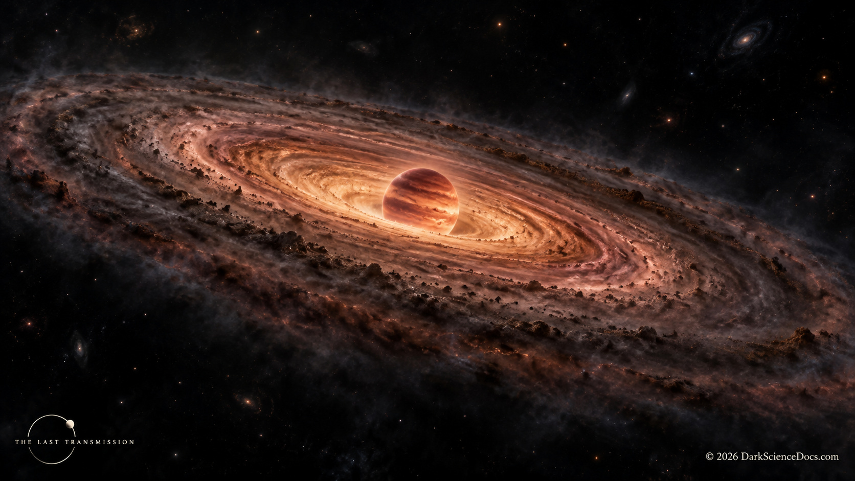 Concept artwork. A surrounding disk raises a formation question without establishing an existing planetary system.