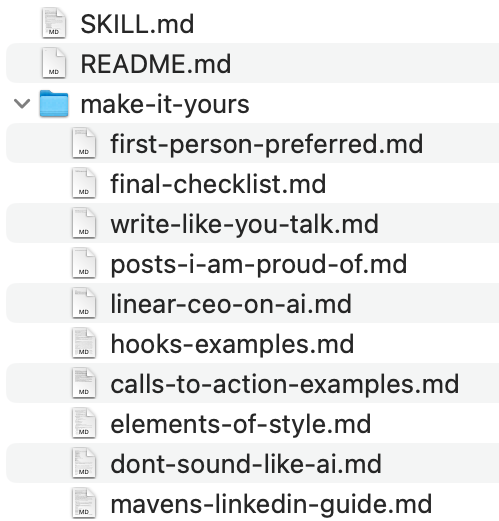 A Skill is just a folder with text files