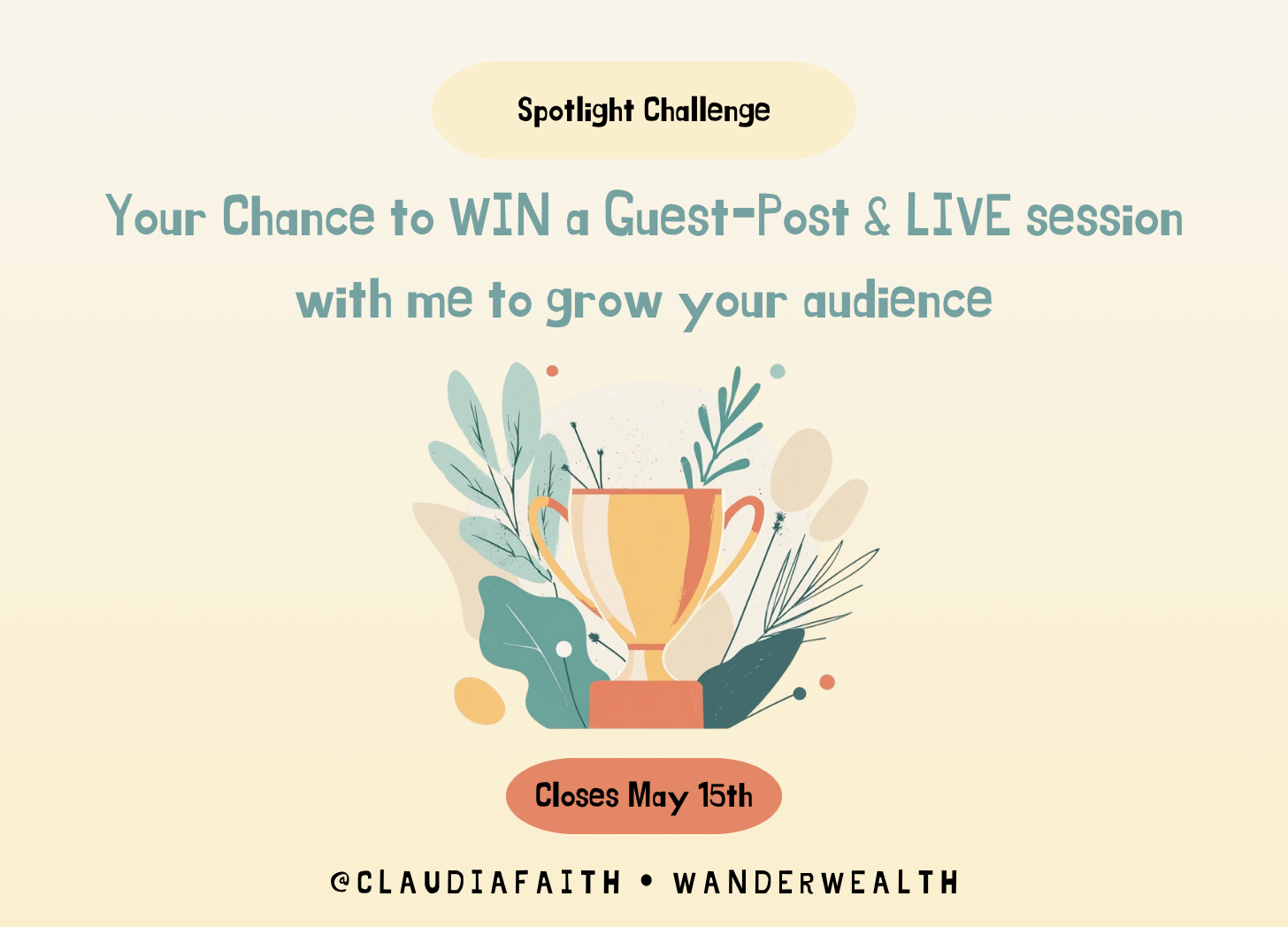 Ready to Be Featured? Win a Guest Post & LIVE with Me This May
