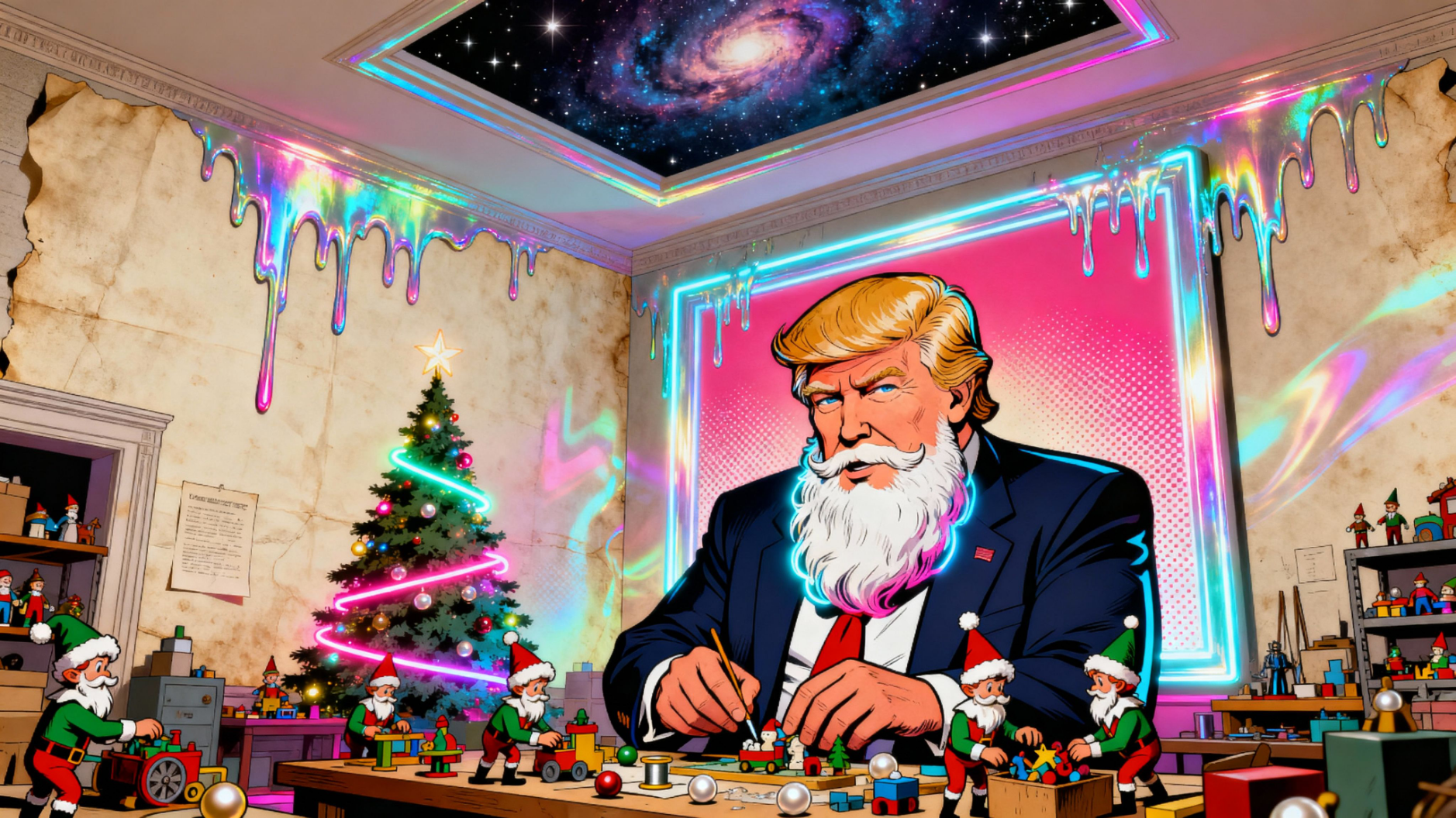 Magick Mica Trump parody art