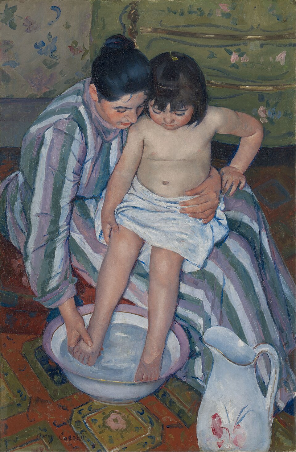 Mary Cassatt's The Child's Bath painting
