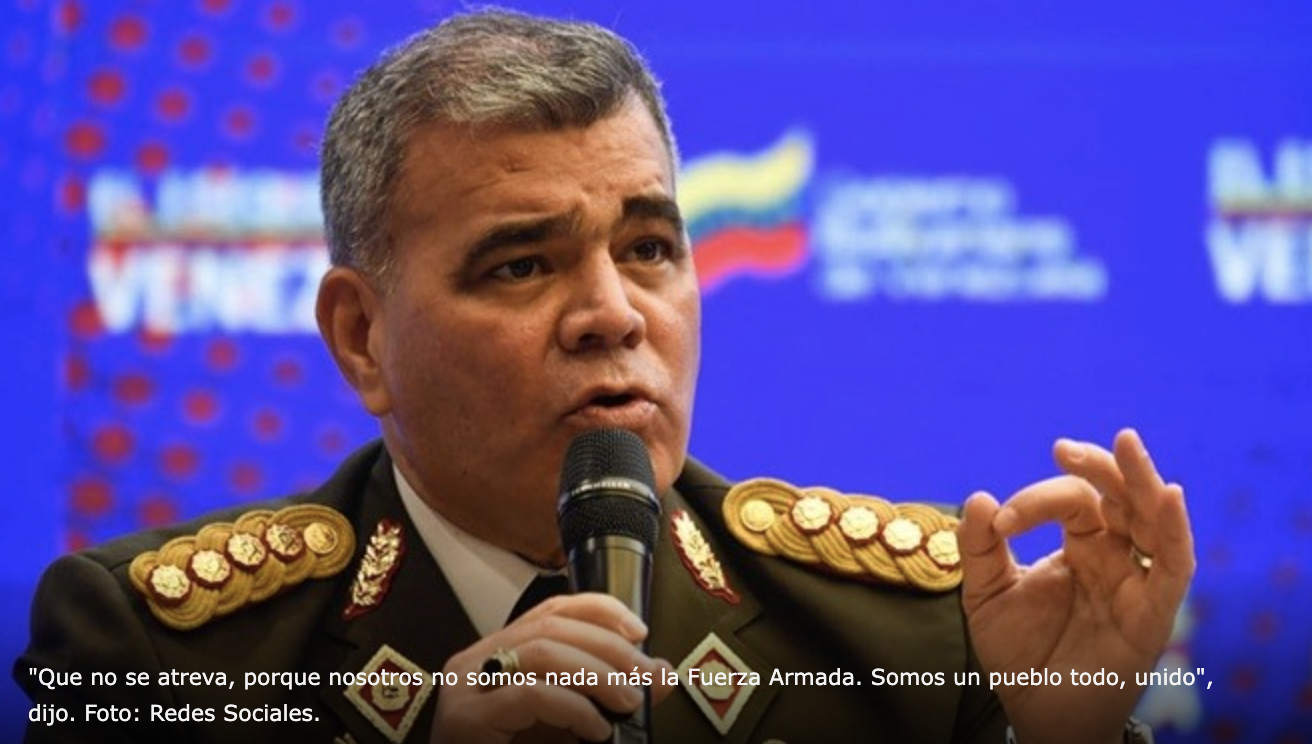 Vice-presidente alerta Estados Unidos: "não ponha um pé em Venezuela ou enfrentará todo um povo"