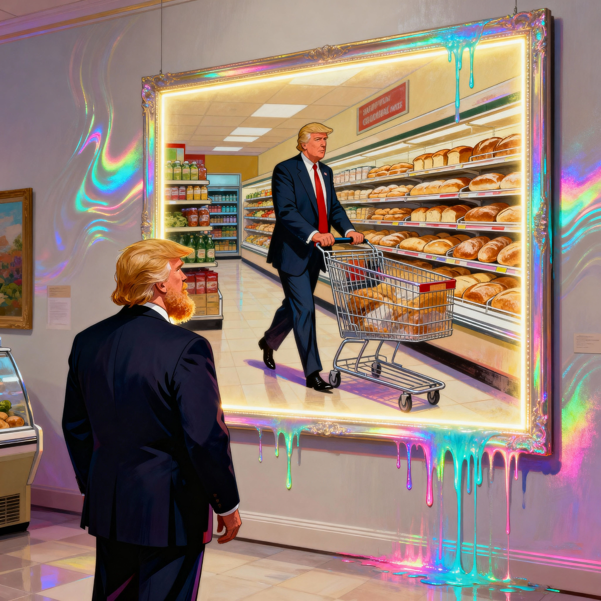 Magick Mica Trump parody art