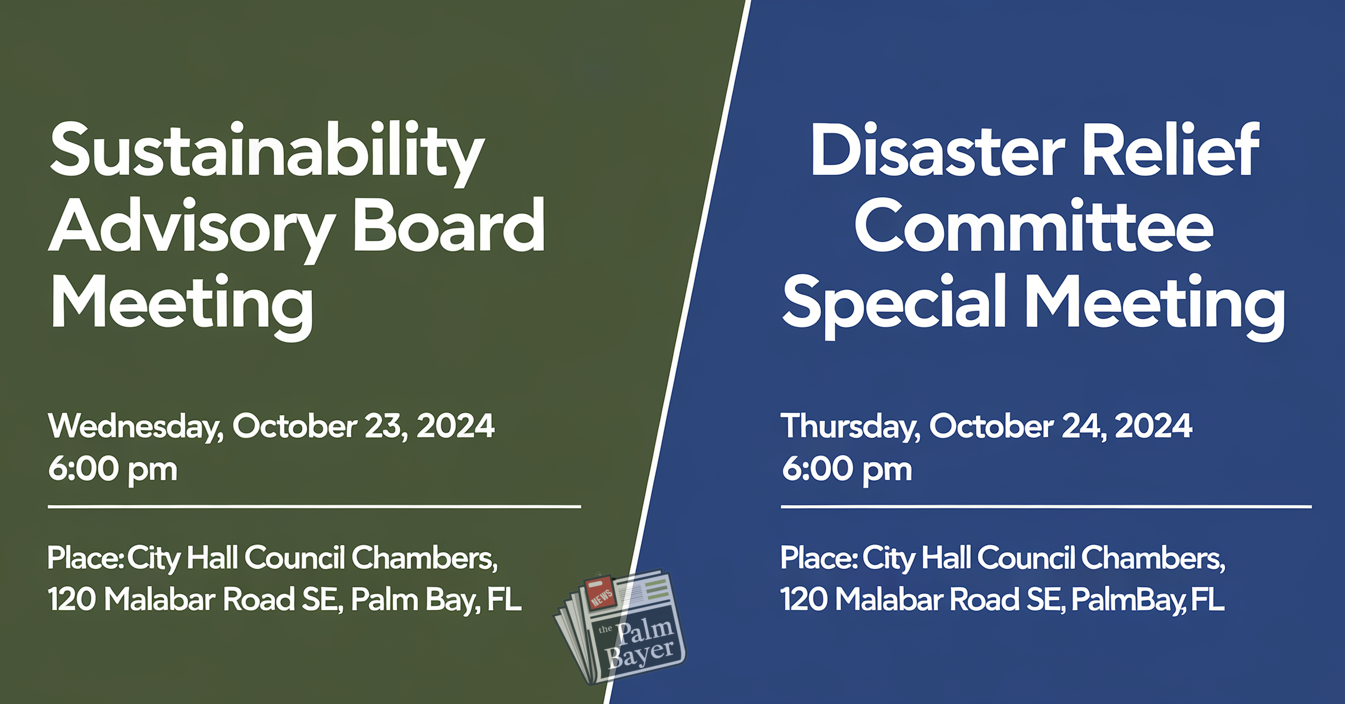 Image for article: Upcoming Palm Bay City Board Meetings: Disaster Relief and Sustainability