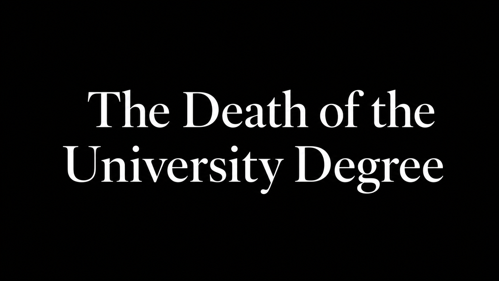 The declining value of traditional academic degrees in the age of automation