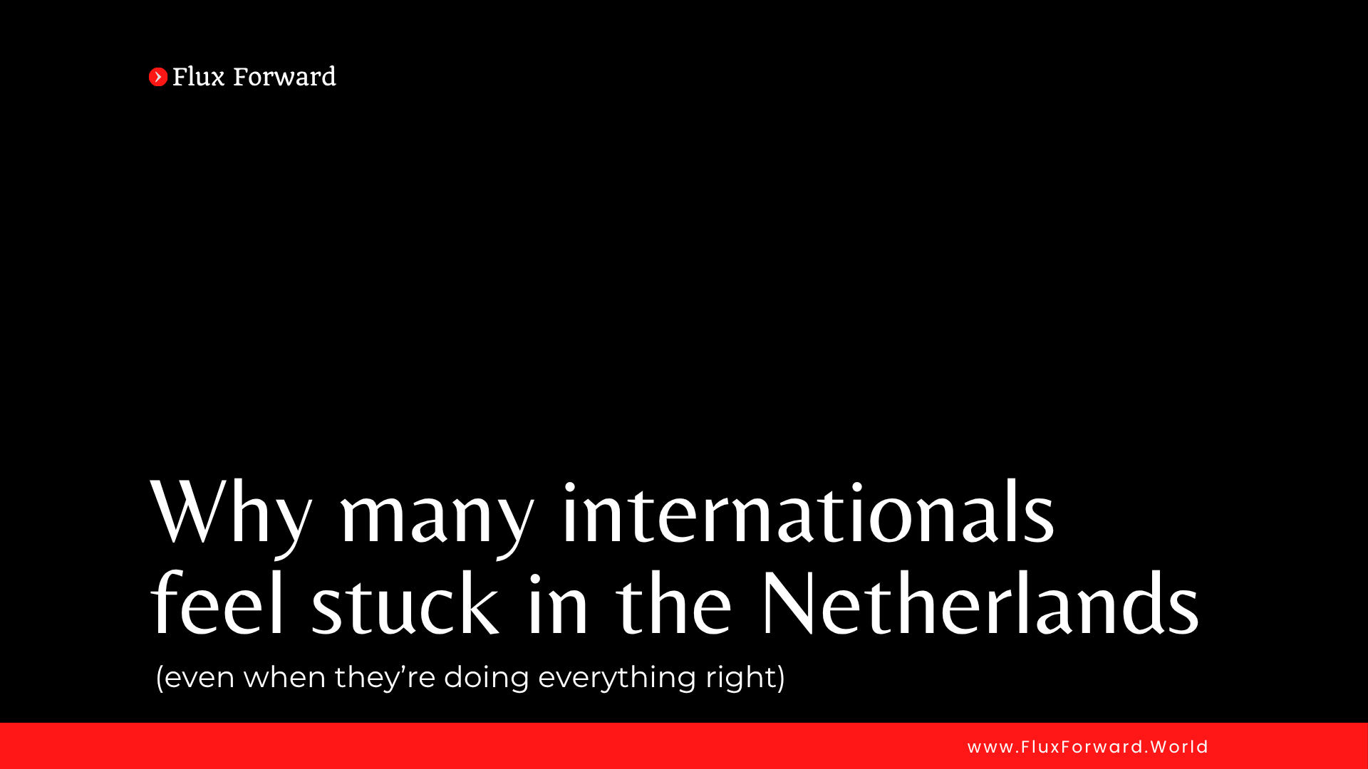 Why many internationals feel stuck in the Netherlands cover image