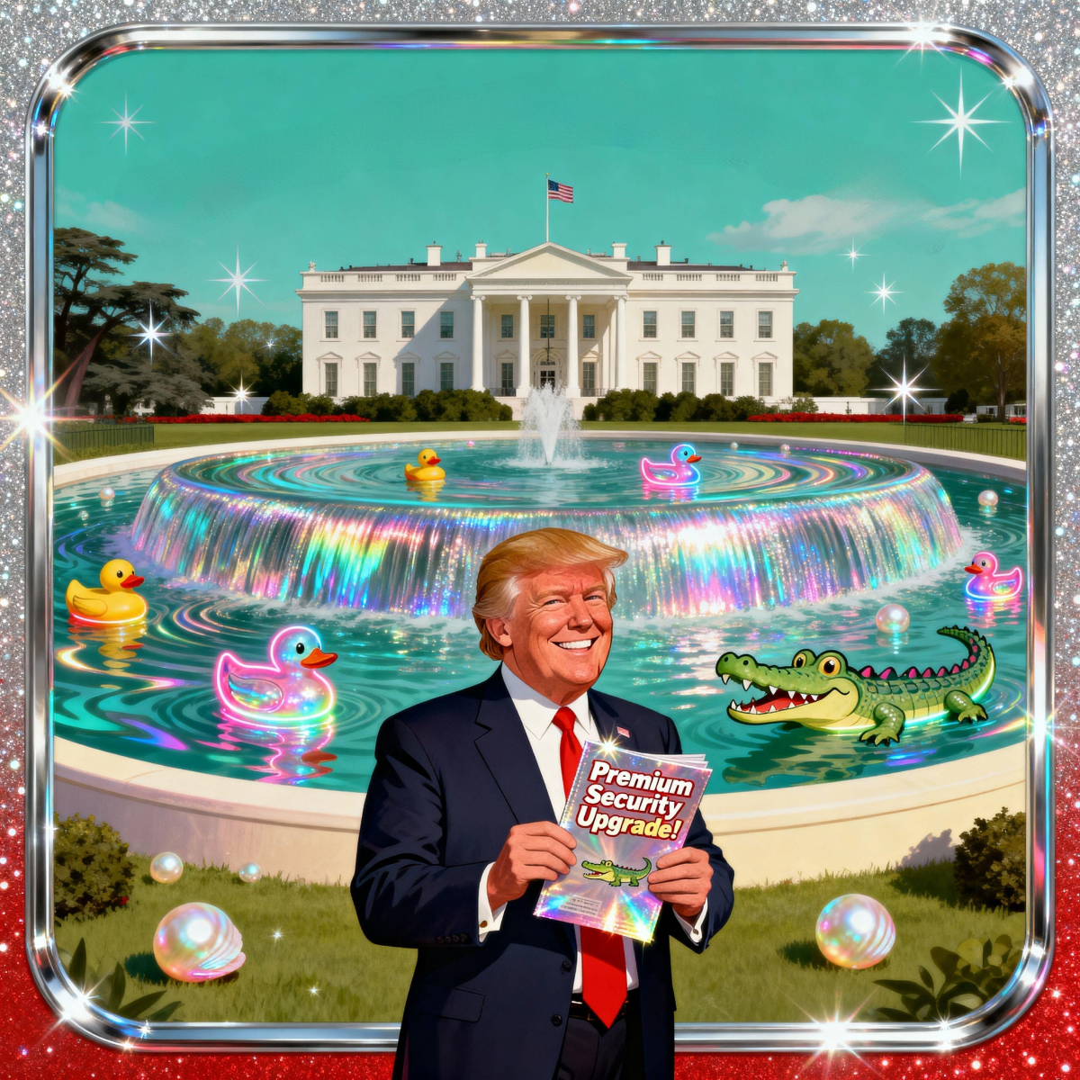 Magick Mica Trump parody art