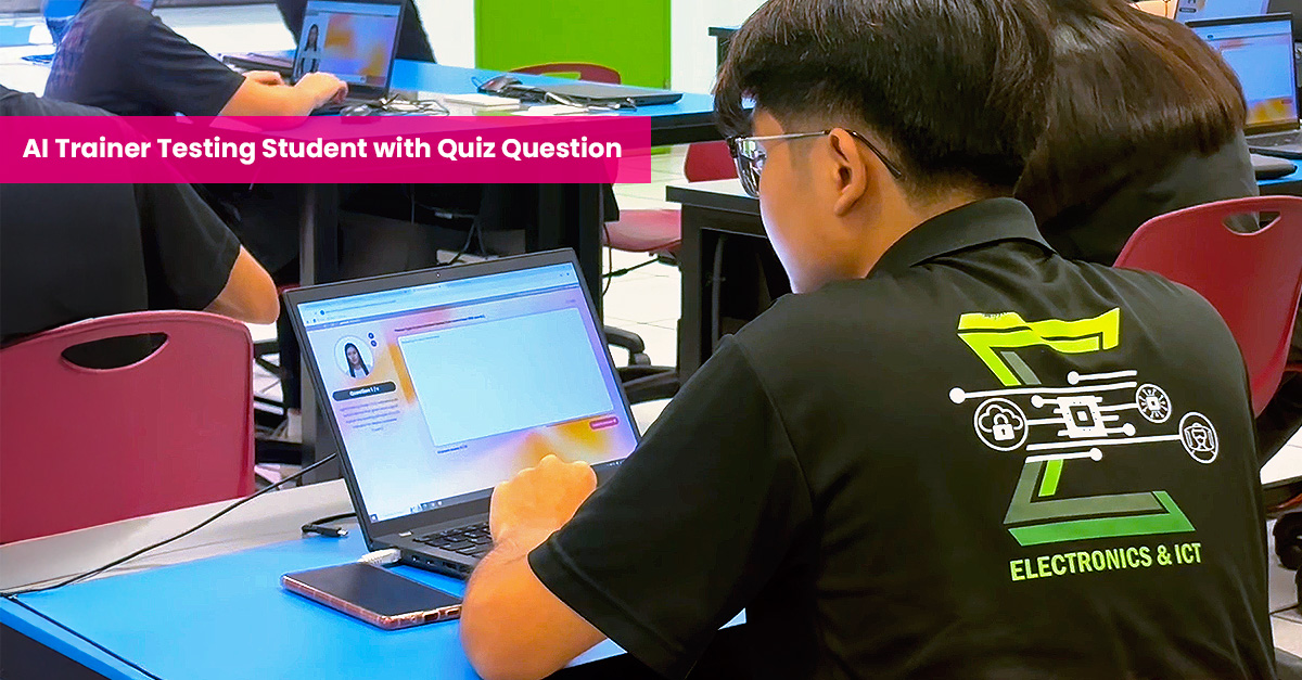 AI Trainer Testing Student with Quiz Question