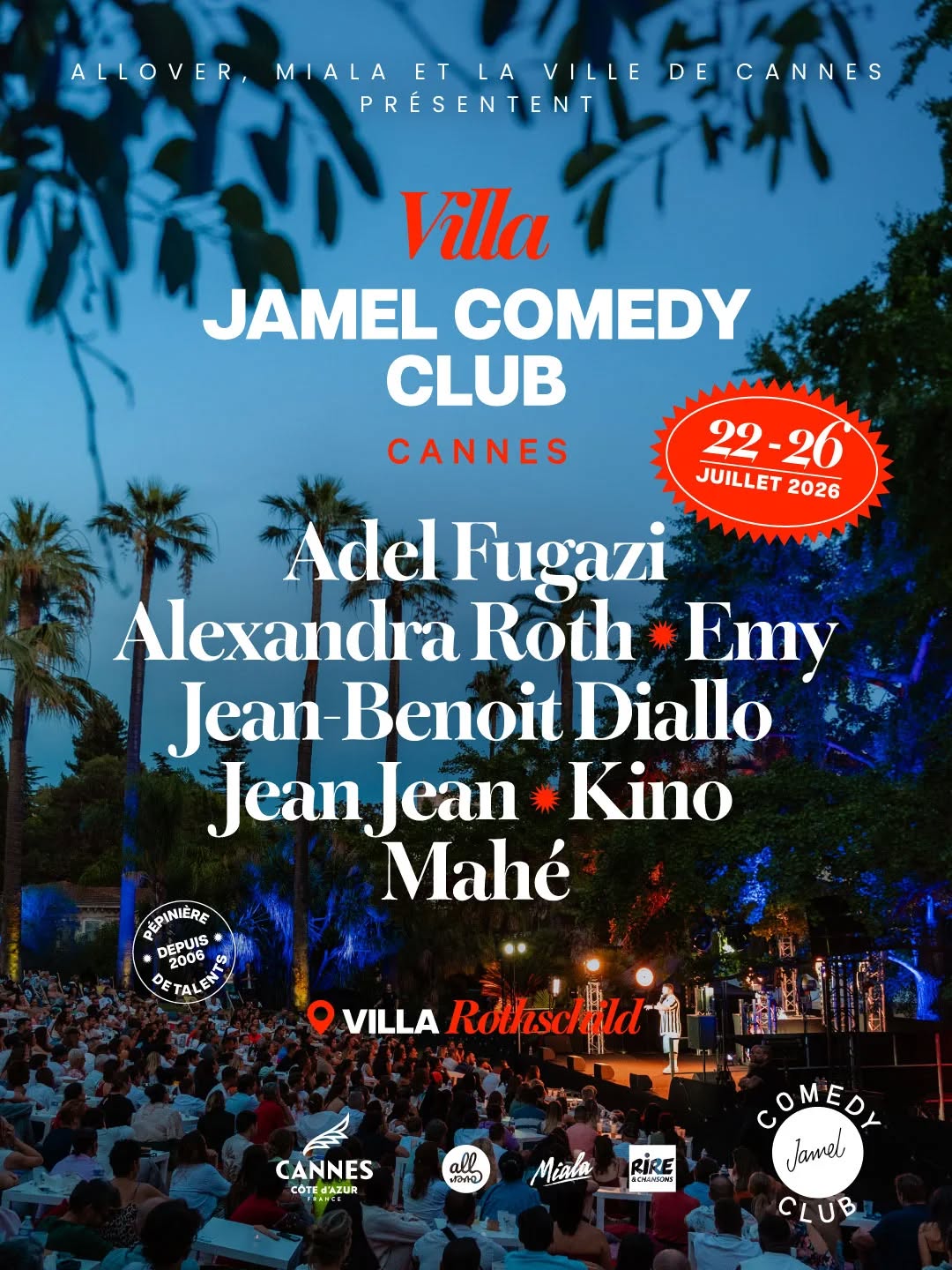 La Villa Jamel Comedy Club fait rire Cannes à ciel ouvert