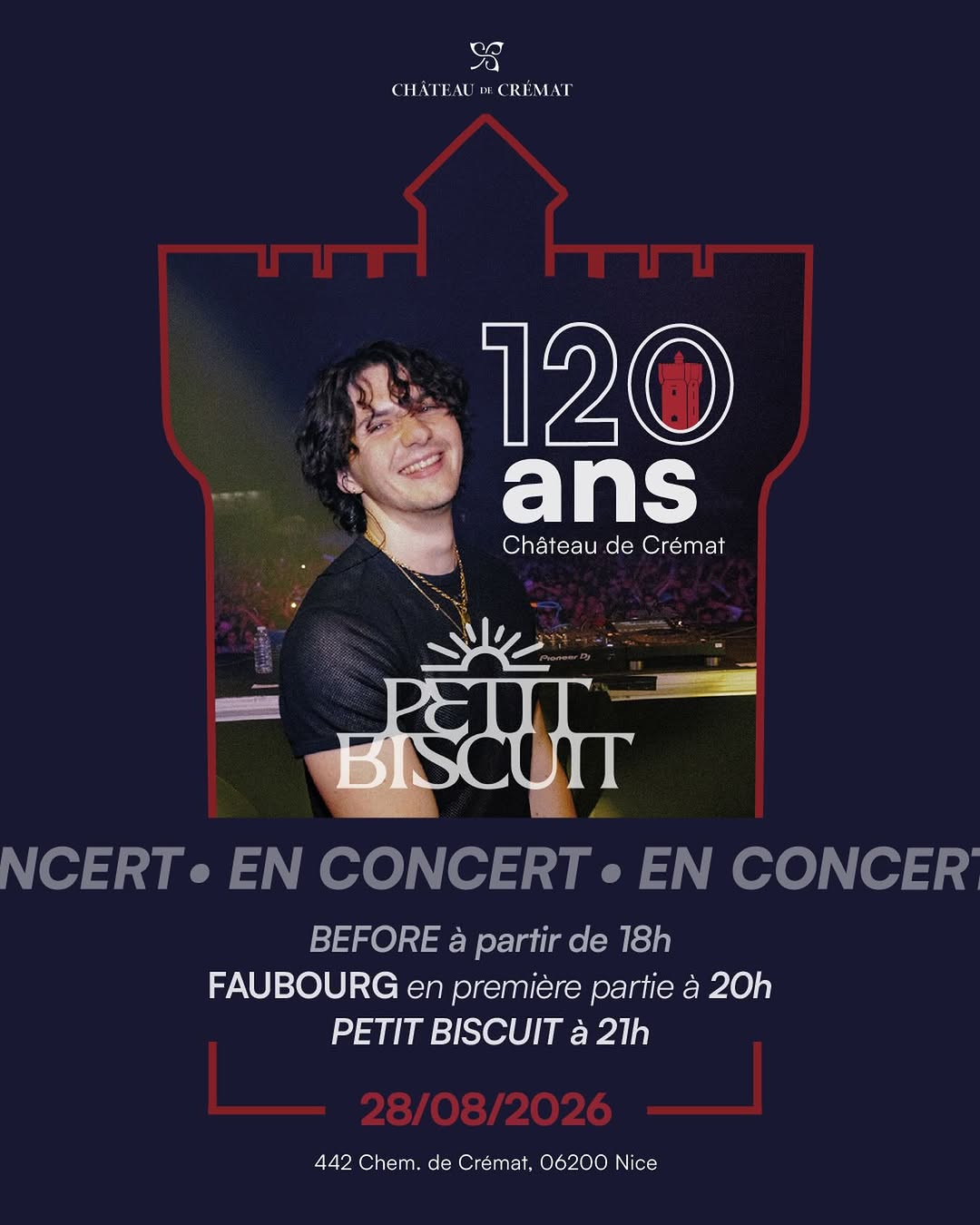 120 bougies et Petit Biscuit au Château de Crémat !