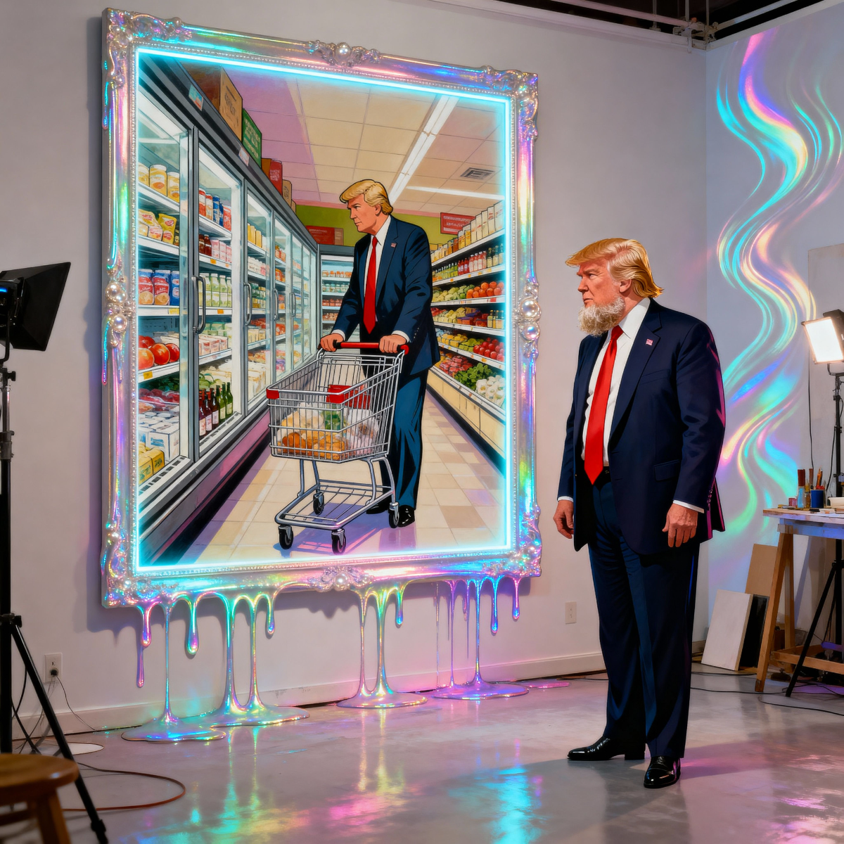 Magick Mica Trump parody art