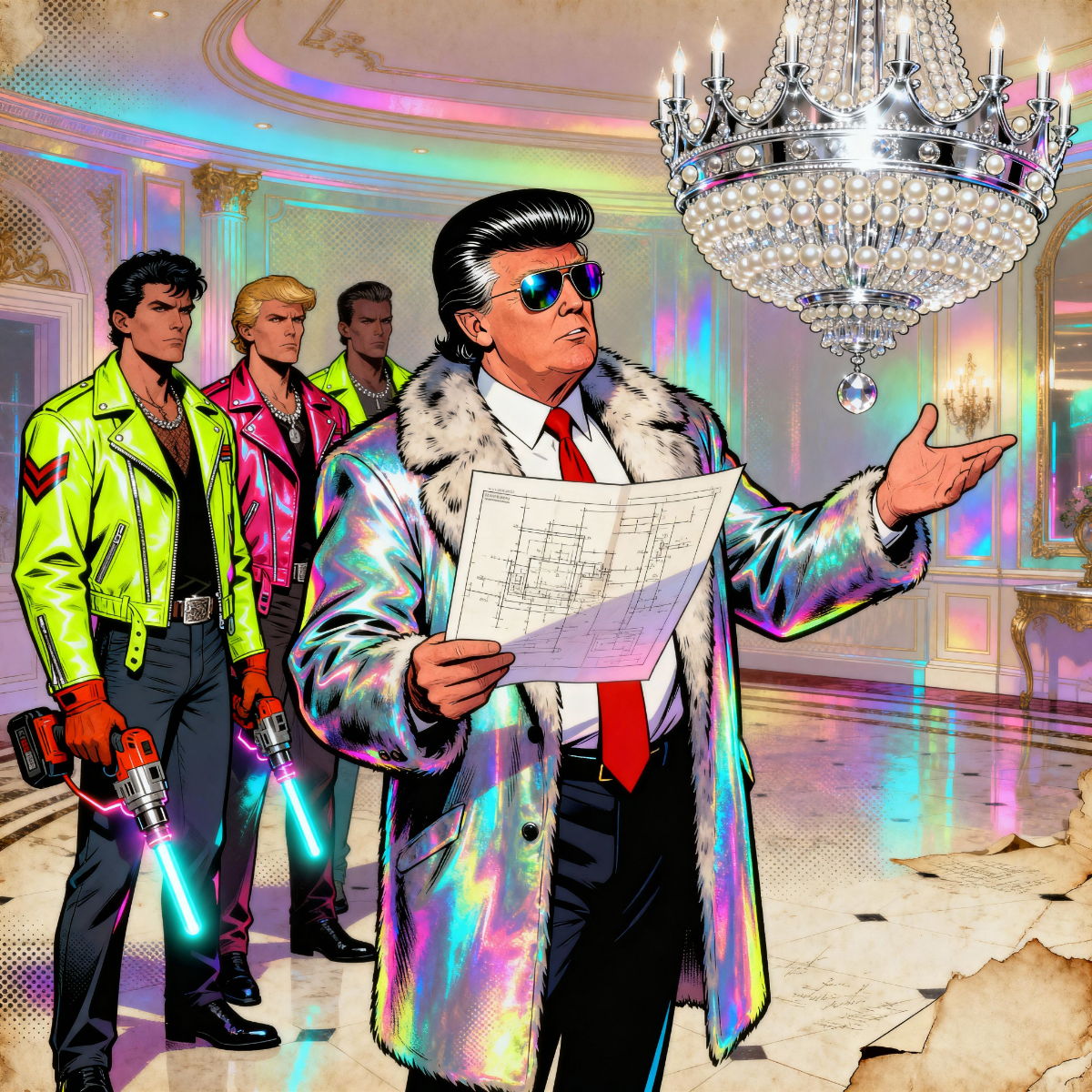 Magick Mica Trump parody art