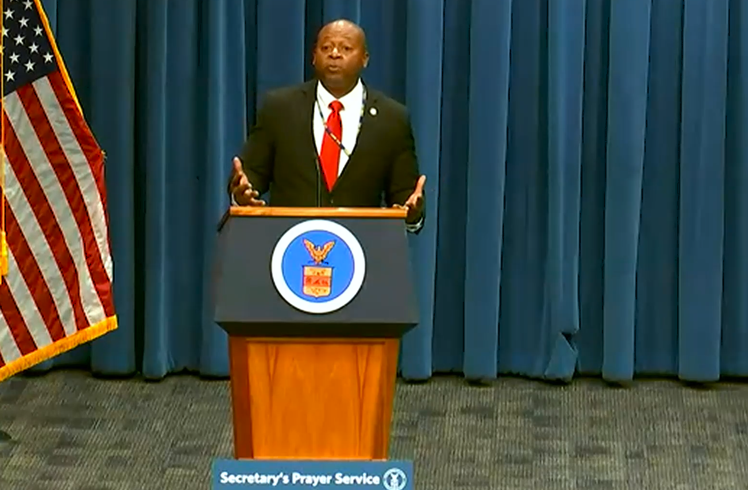 At Labor Department Prayer Service, MAGA Preacher Says Employees are ...