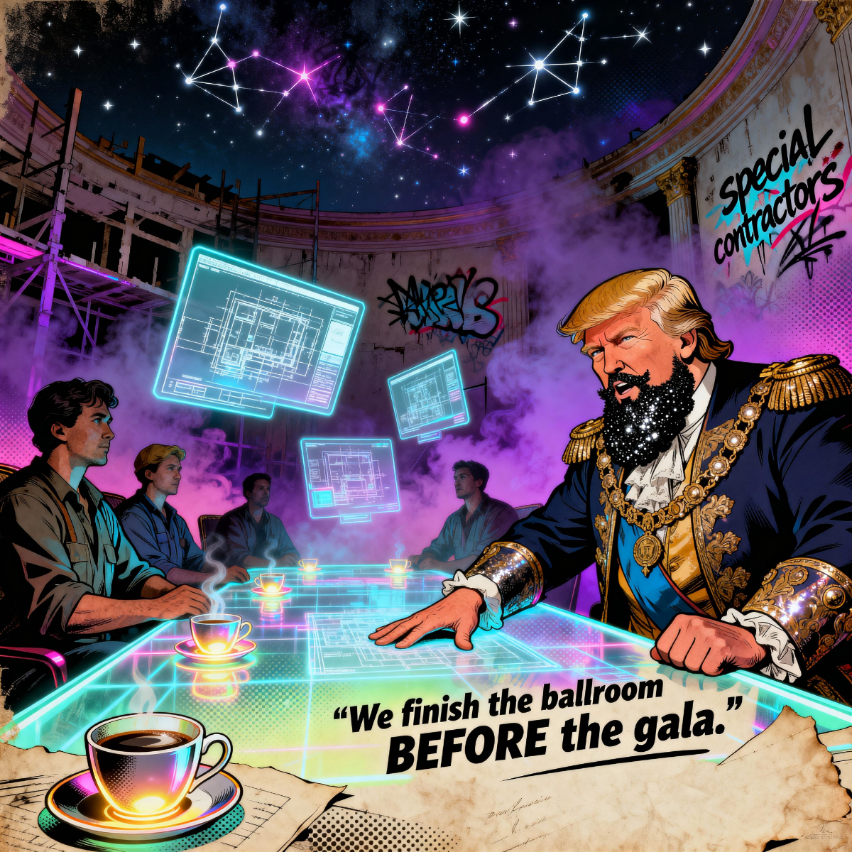Magick Mica Trump parody art