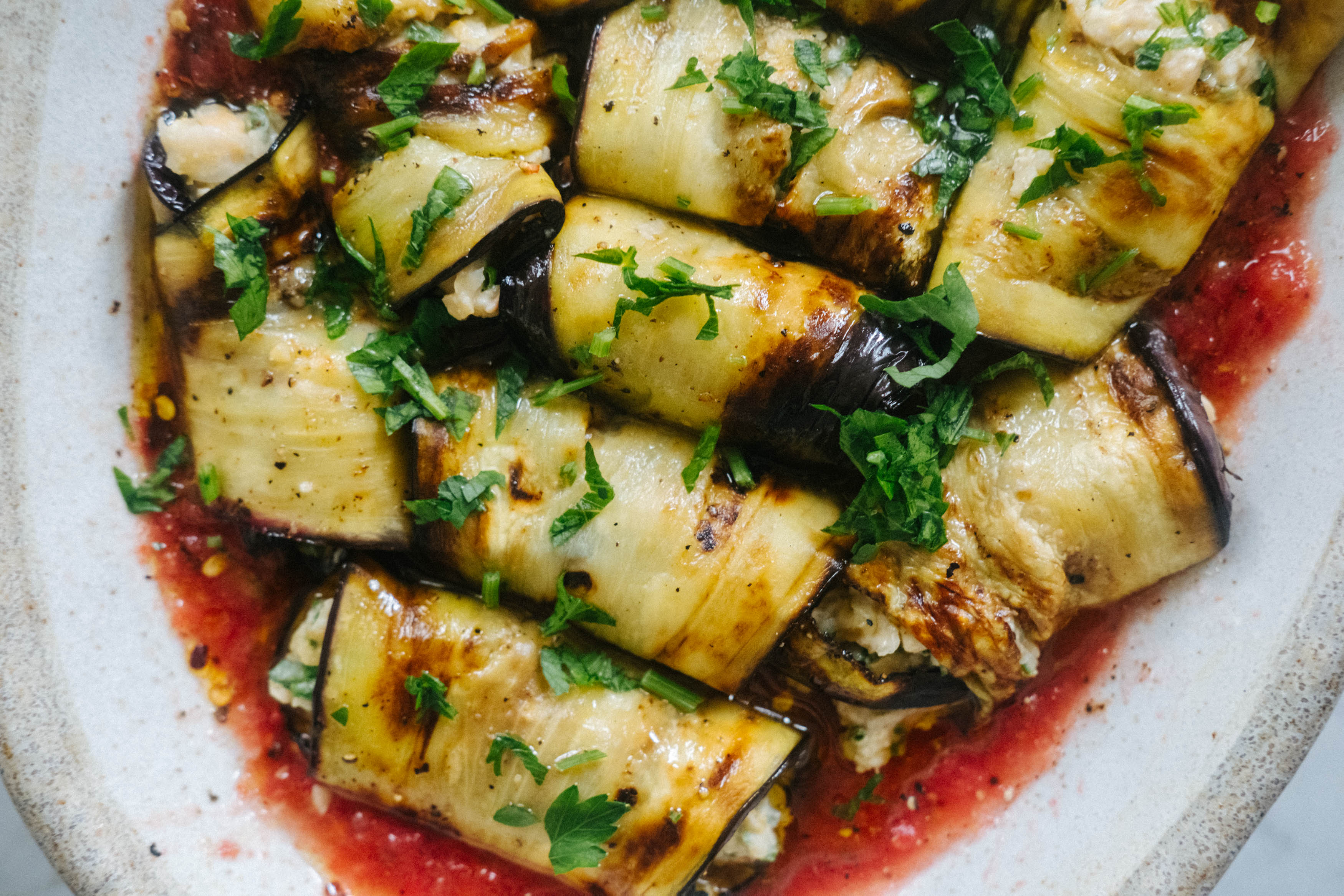 Eggplant rolls by Hetty Lui McKinnon