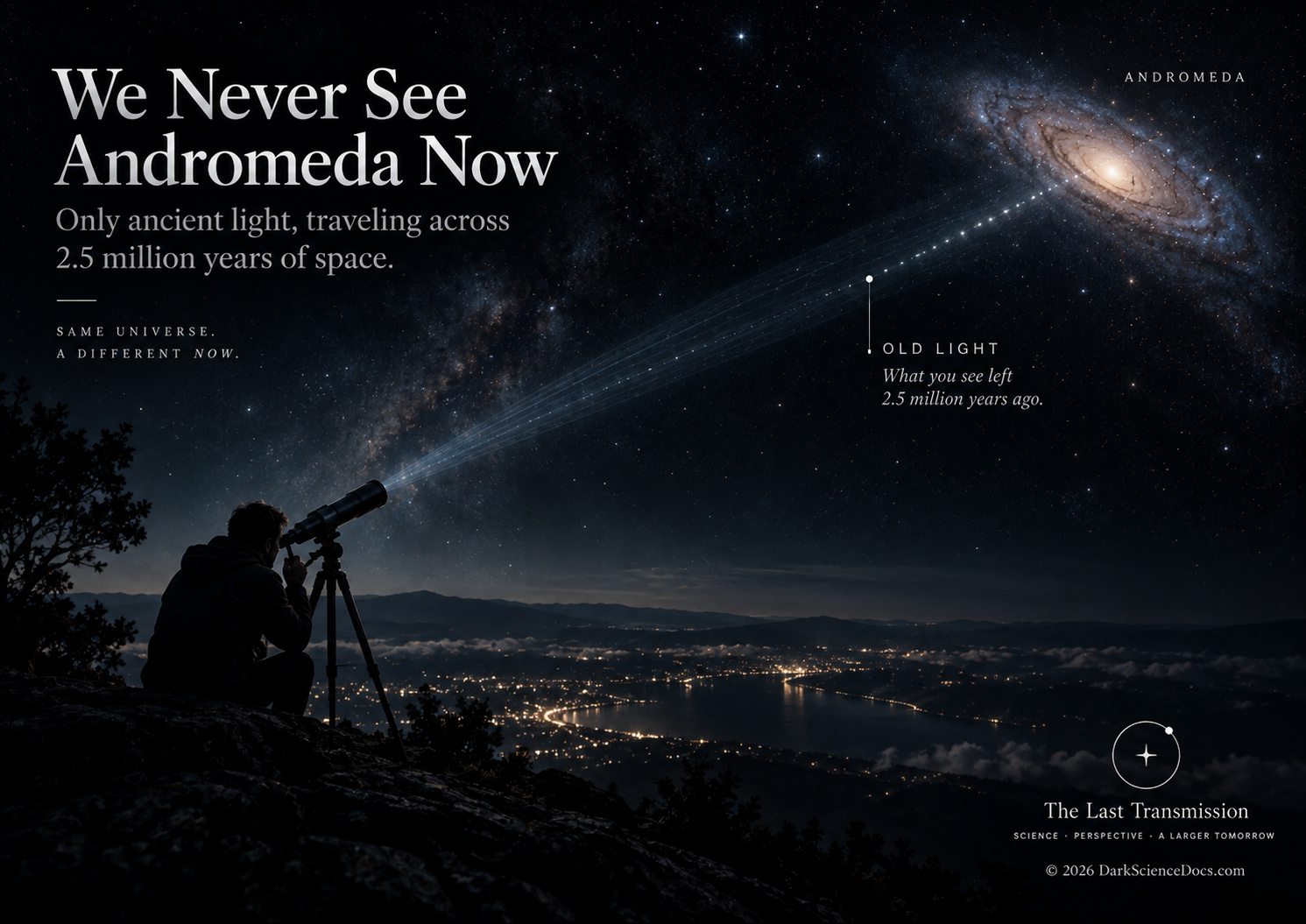 Every observation of the Andromeda Galaxy is an archaeological record written in photons.