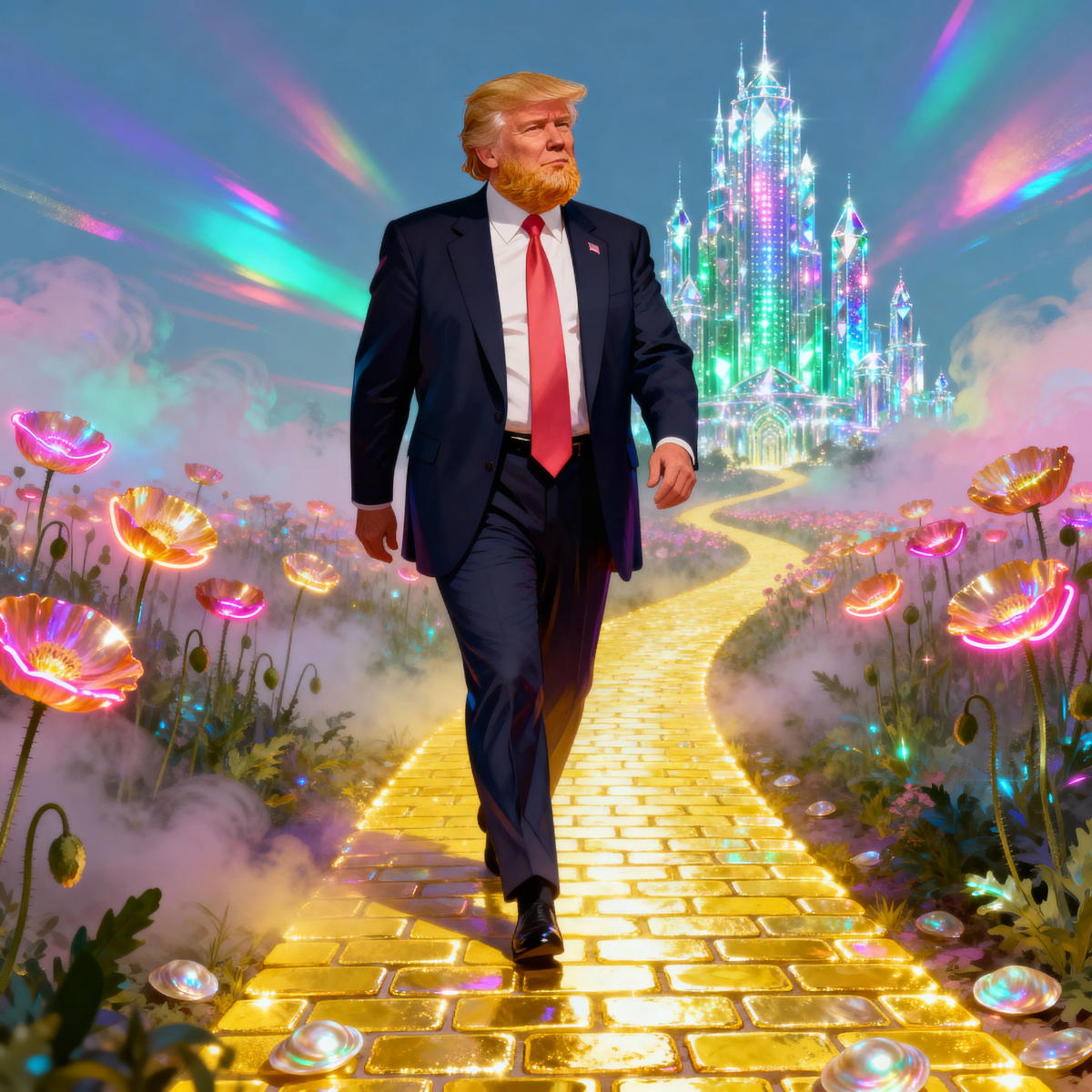 Magick Mica Trump parody art