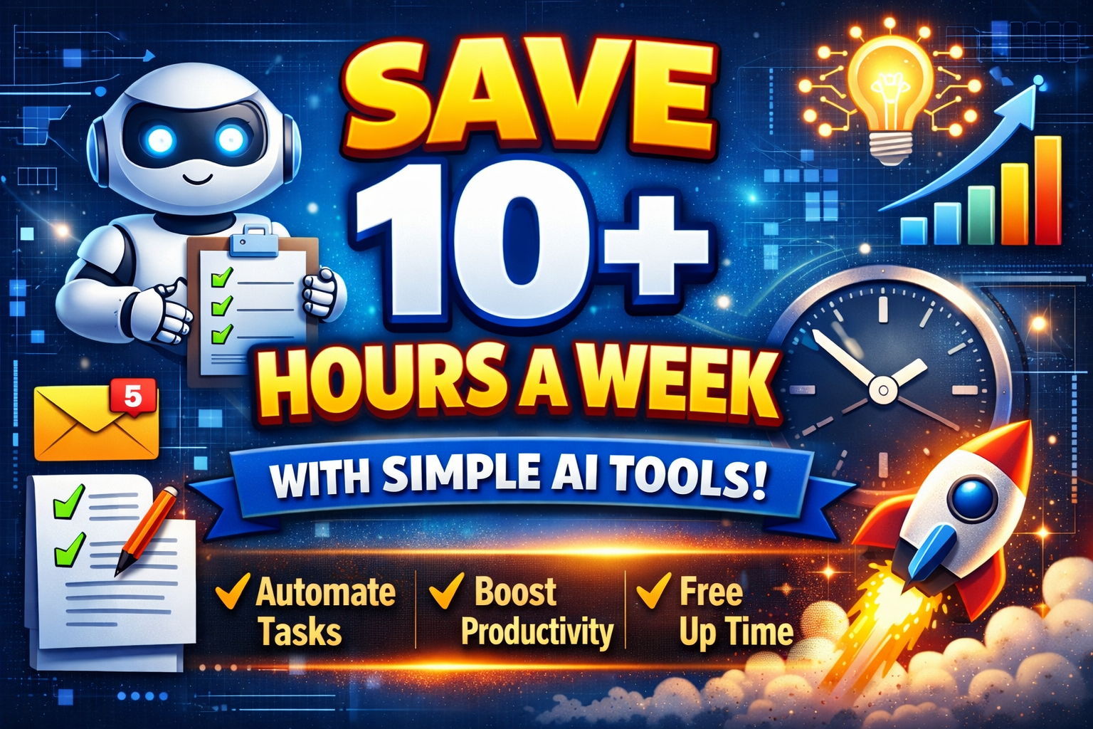 AI Tools That Save You 10+ Hours a Week: Simple Guide to Automate Work & Boost Productivity