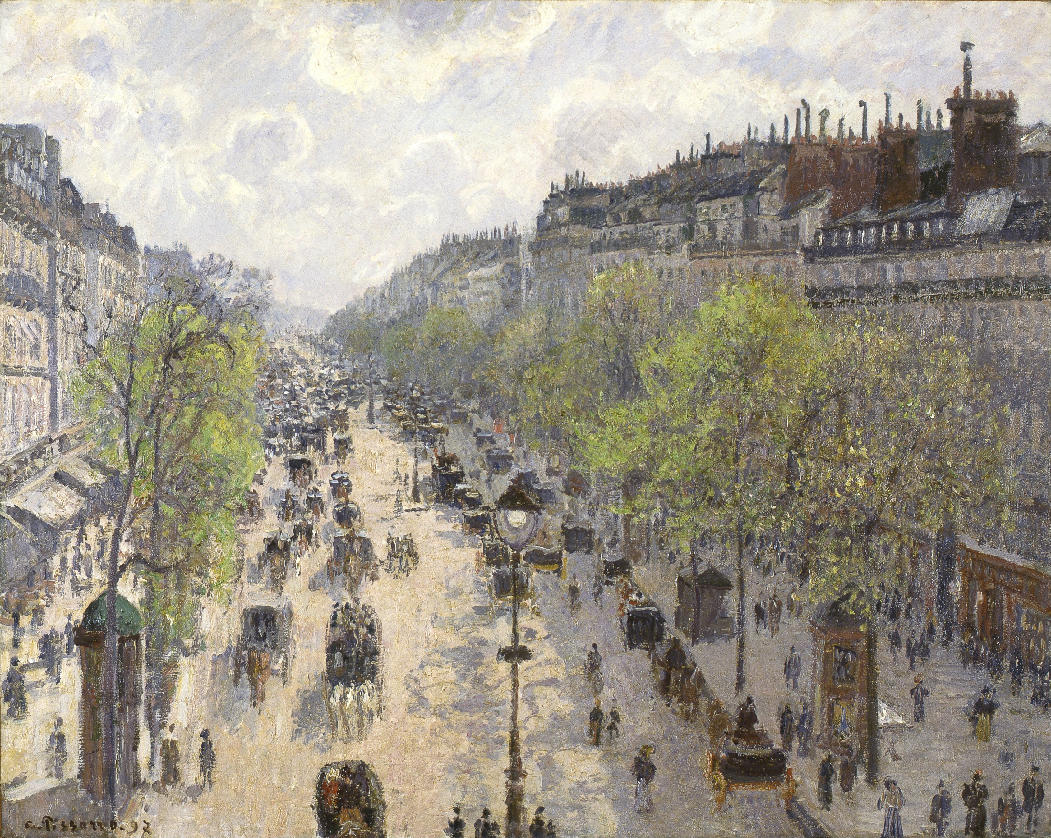 Camille Pissarro's Boulevard Montmartre painting