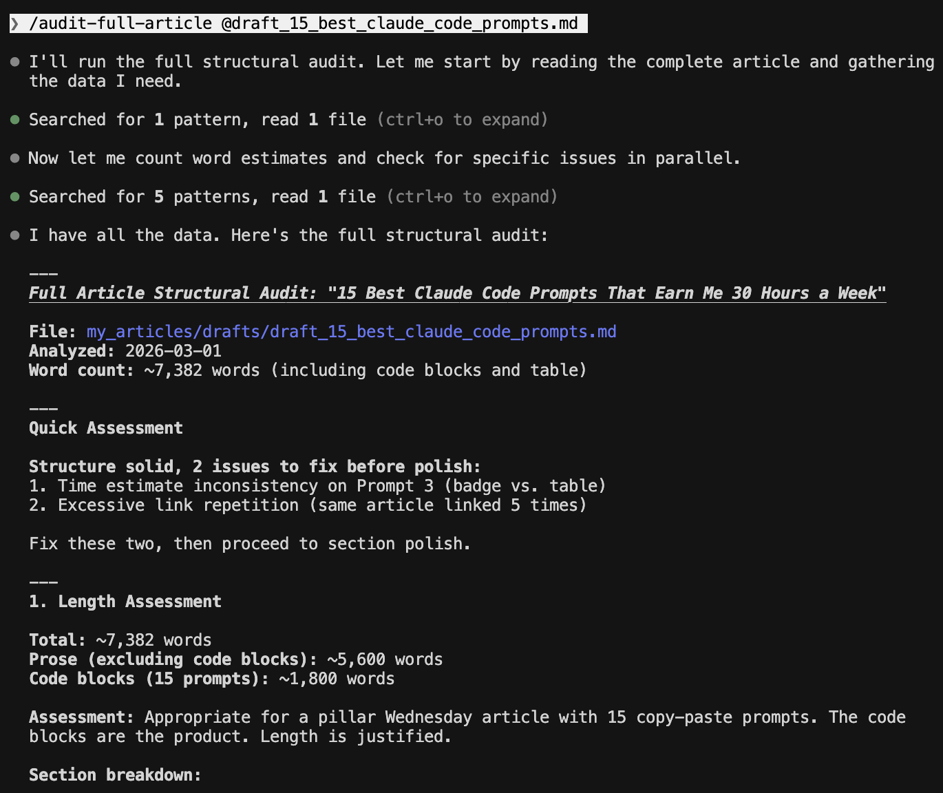 Claude Code slash commands folder showing 55 commands organized in .claude/commands directory