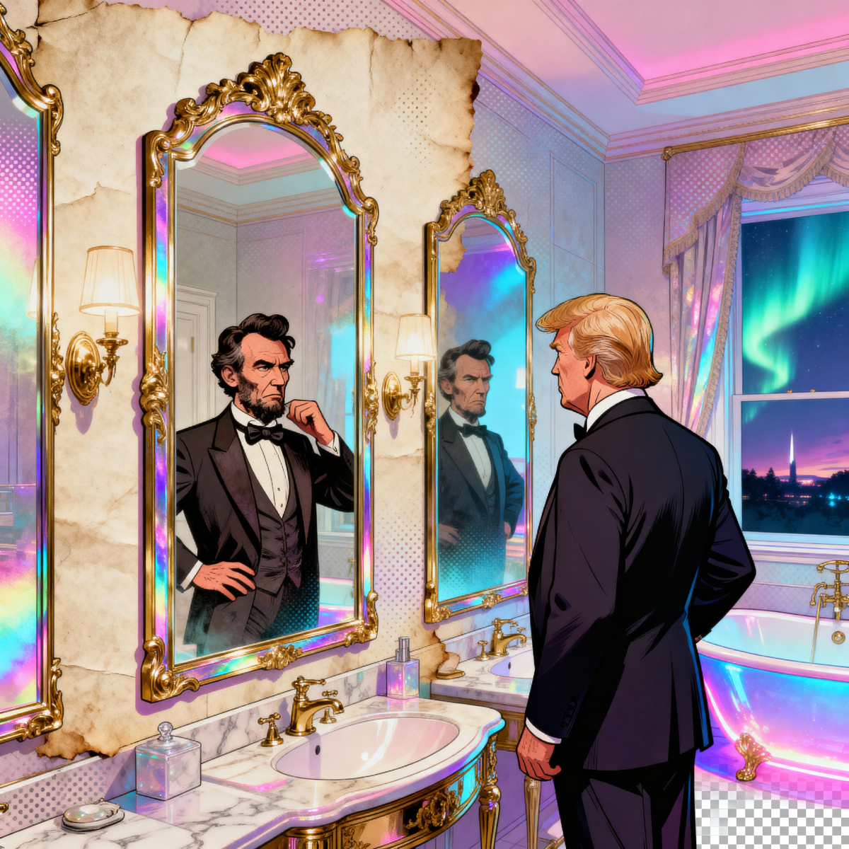 Magick Mica Trump parody art