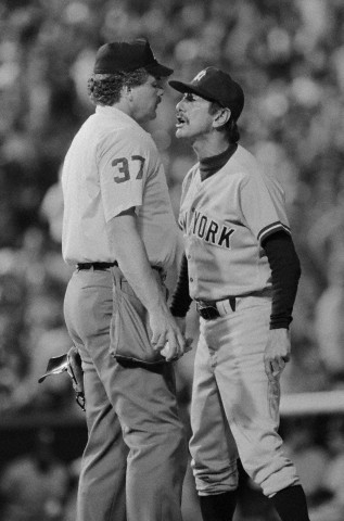 Yankees Manager Billy Martin Confronting Umpire