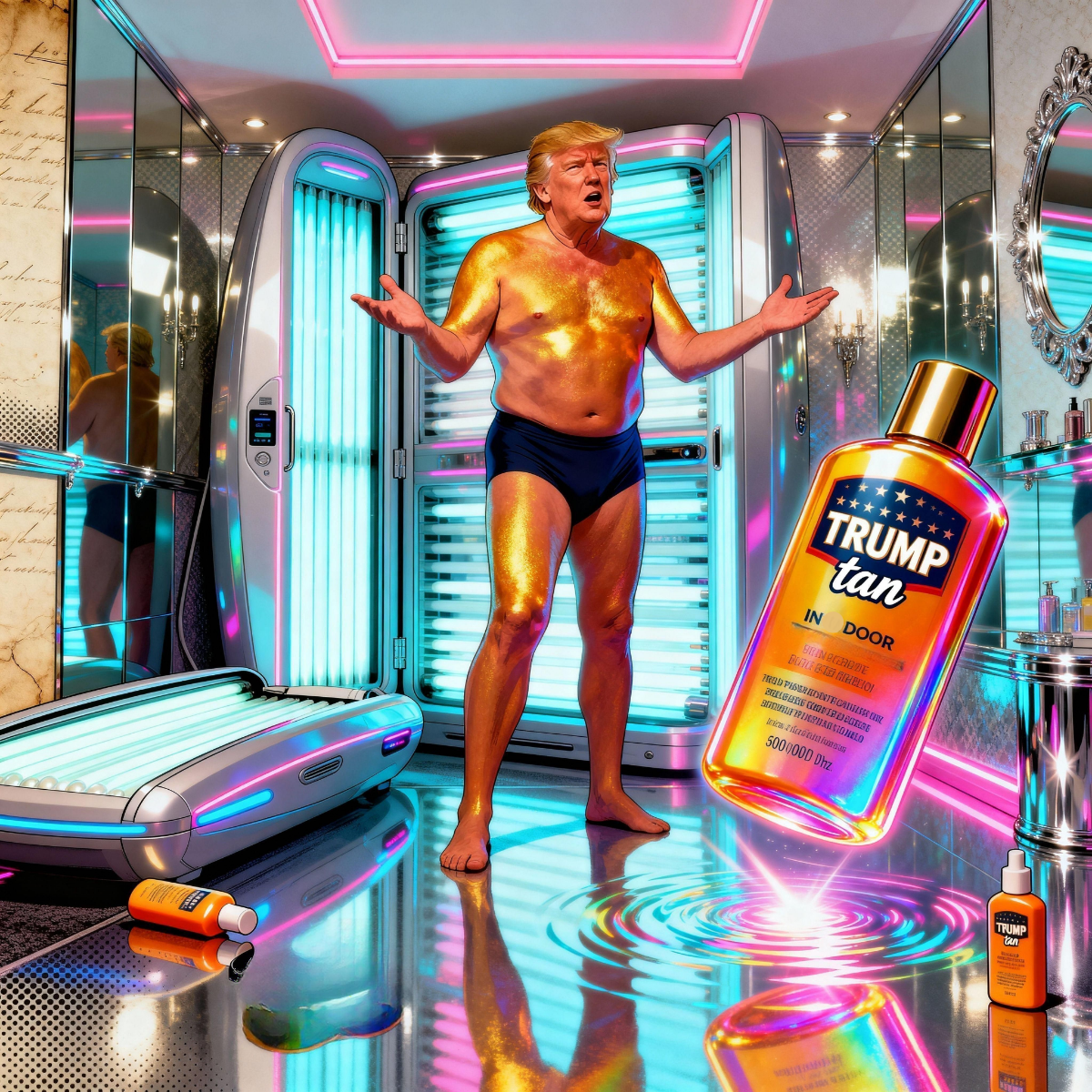 Magick Mica Trump parody art