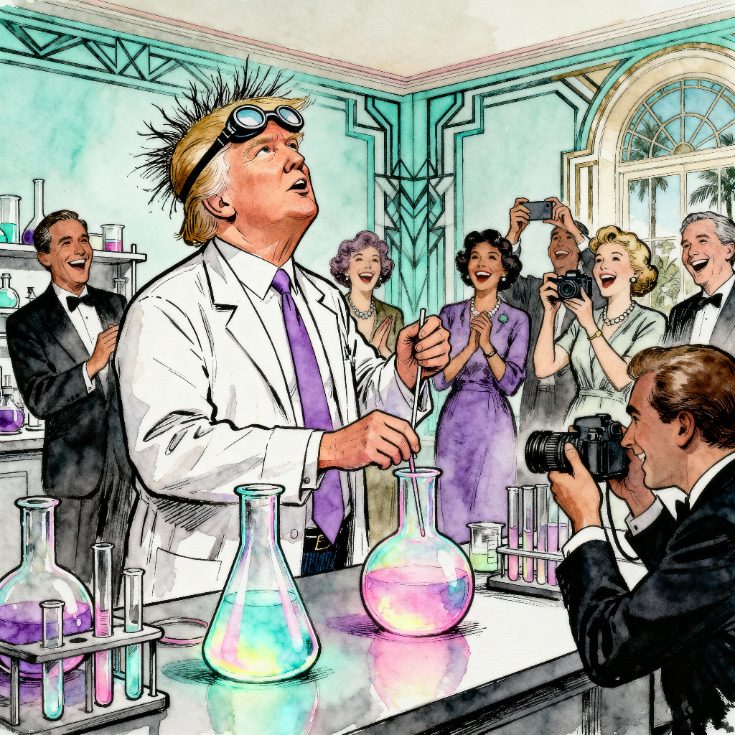 Magick Mica Trump parody art