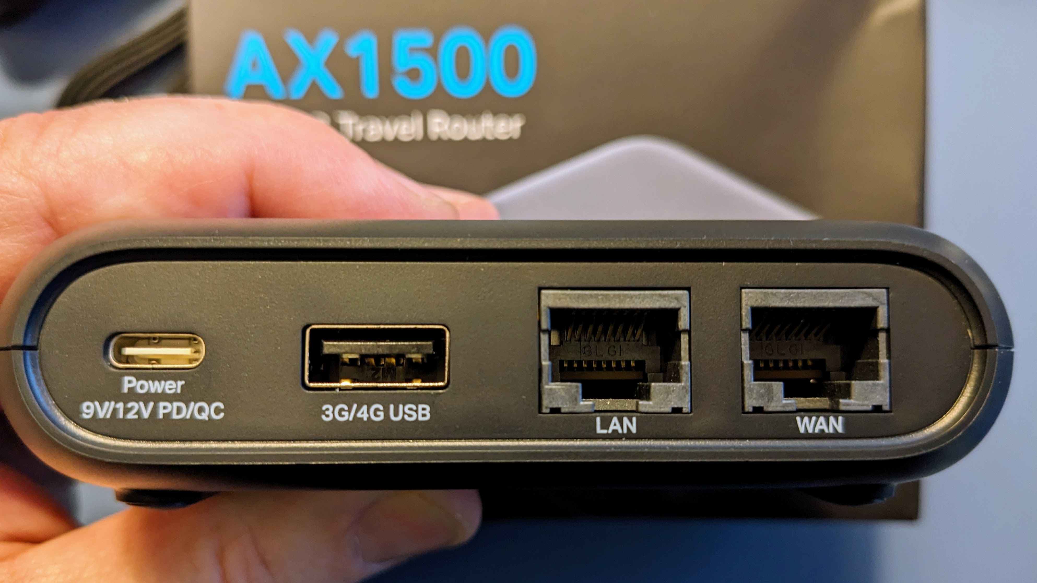 USB-C powered and two ports available in hotspot mode