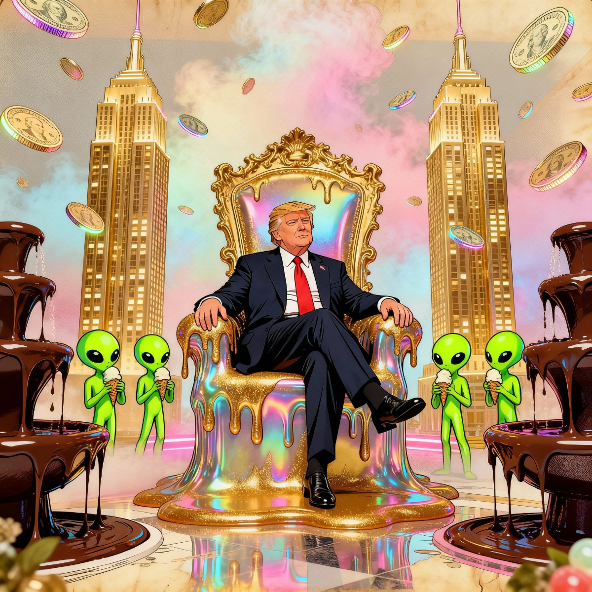 Magick Mica Trump parody art