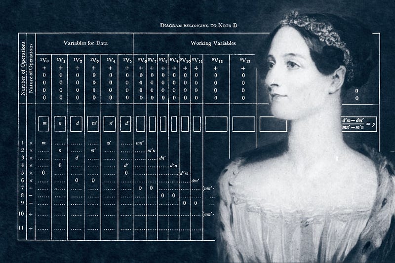 Ada Lovelace, primeira programadora do mundo.